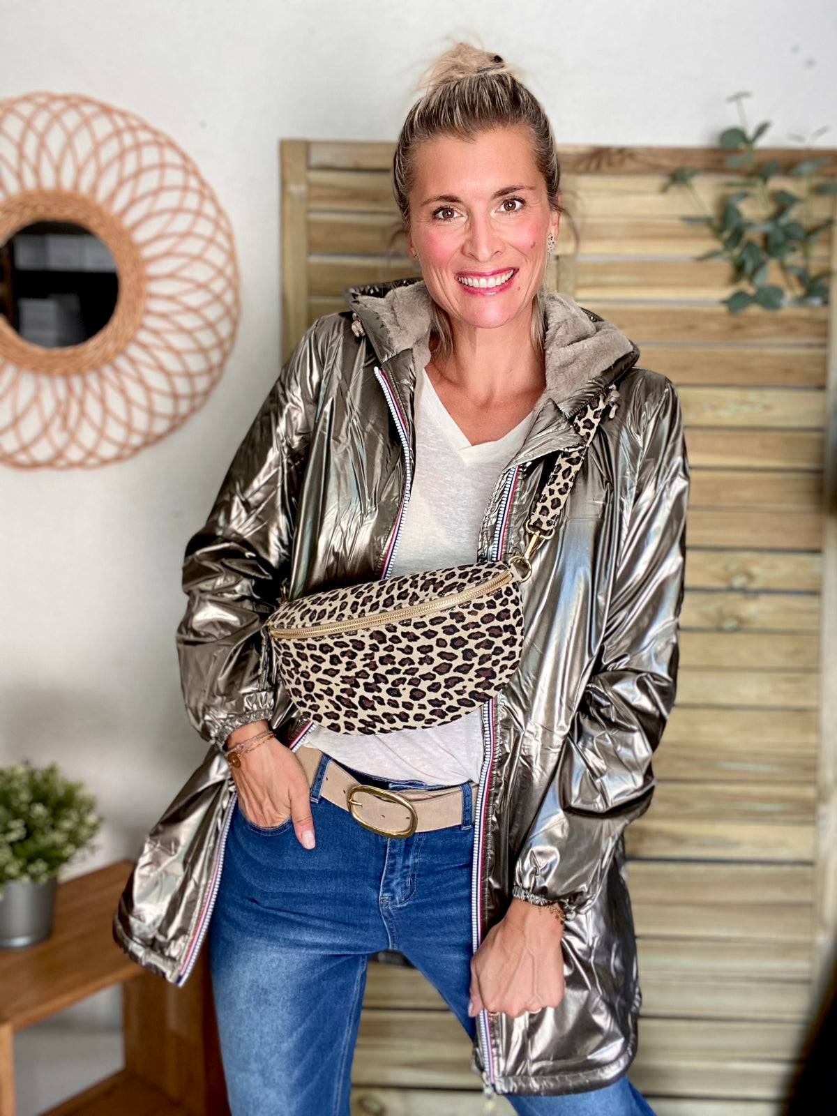 LAURA JO - Parka Imperméable LOUISE LONG fourré - Bronze