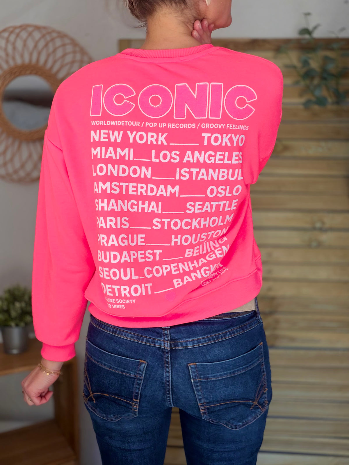 Sweat ICONIC COLINE - Rose fluo