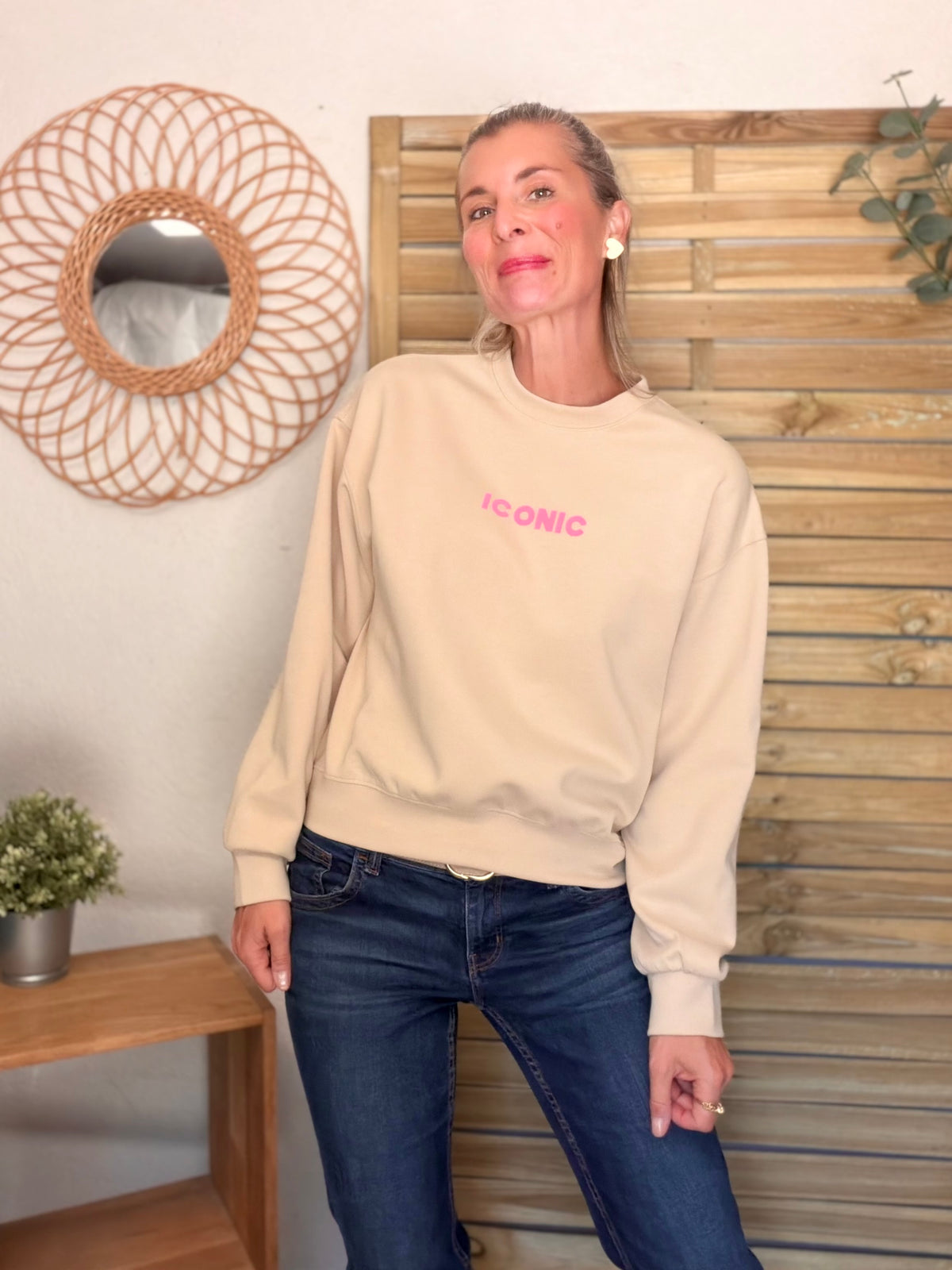 Sweat ICONIC ultra doux OMBLINE - Beige