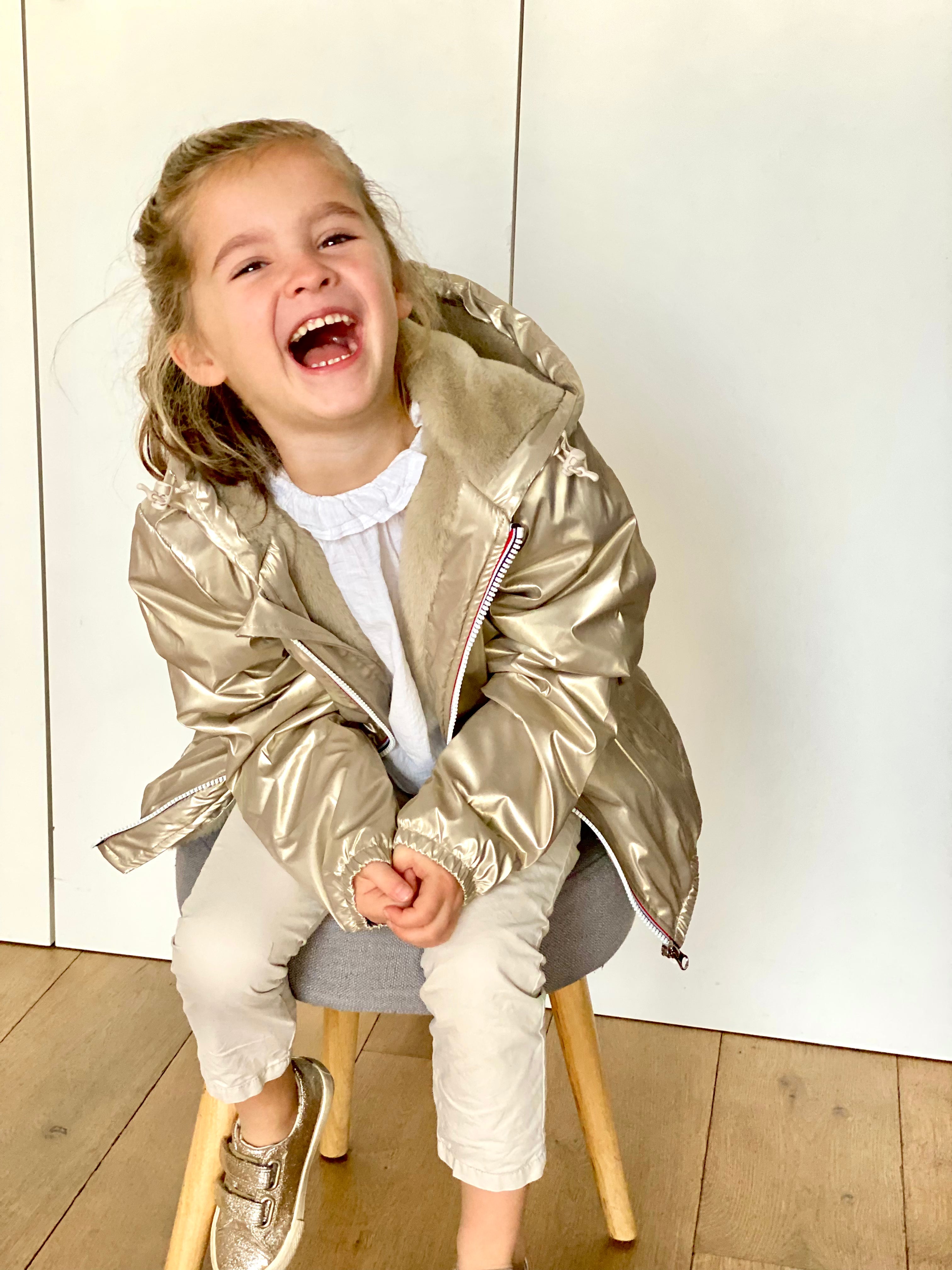LAURA JO - Parka Imperméable mixte LOUIS.E KIDS fourré - Doré
