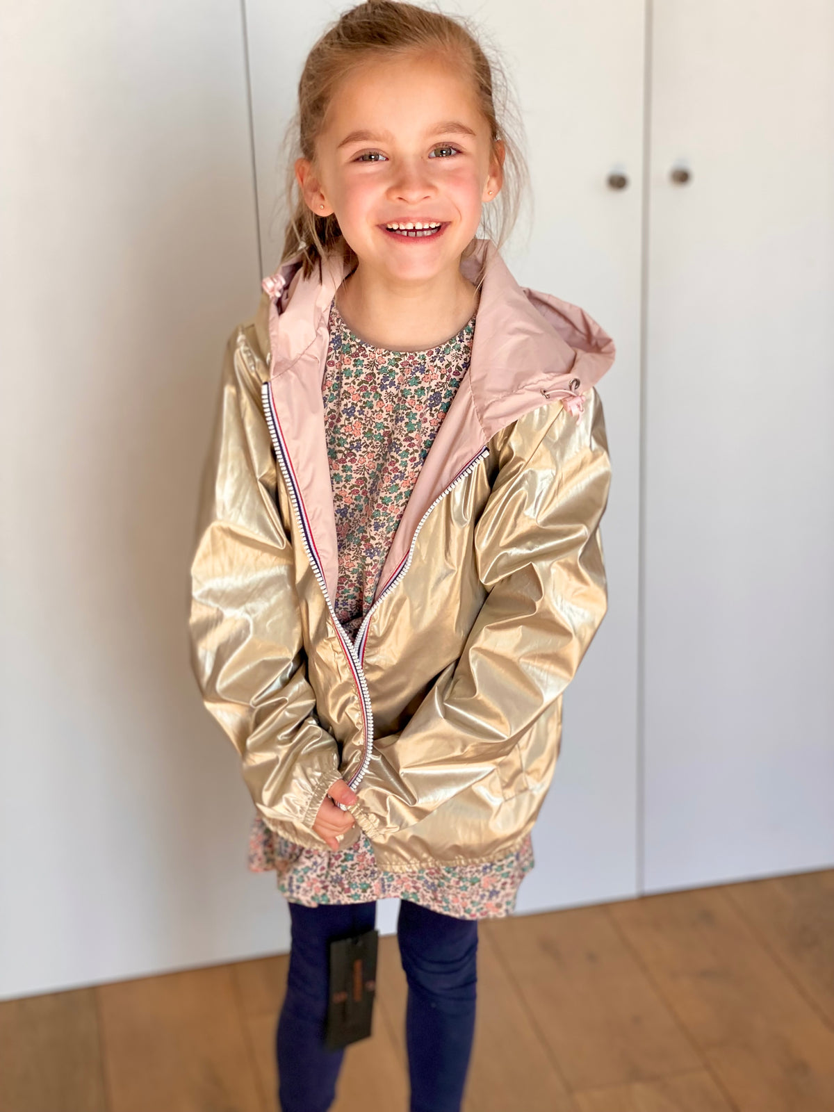 LAURA JO - Imperméable réversible léger GARANCE KIDS enfant (mixte) - Rose / Doré