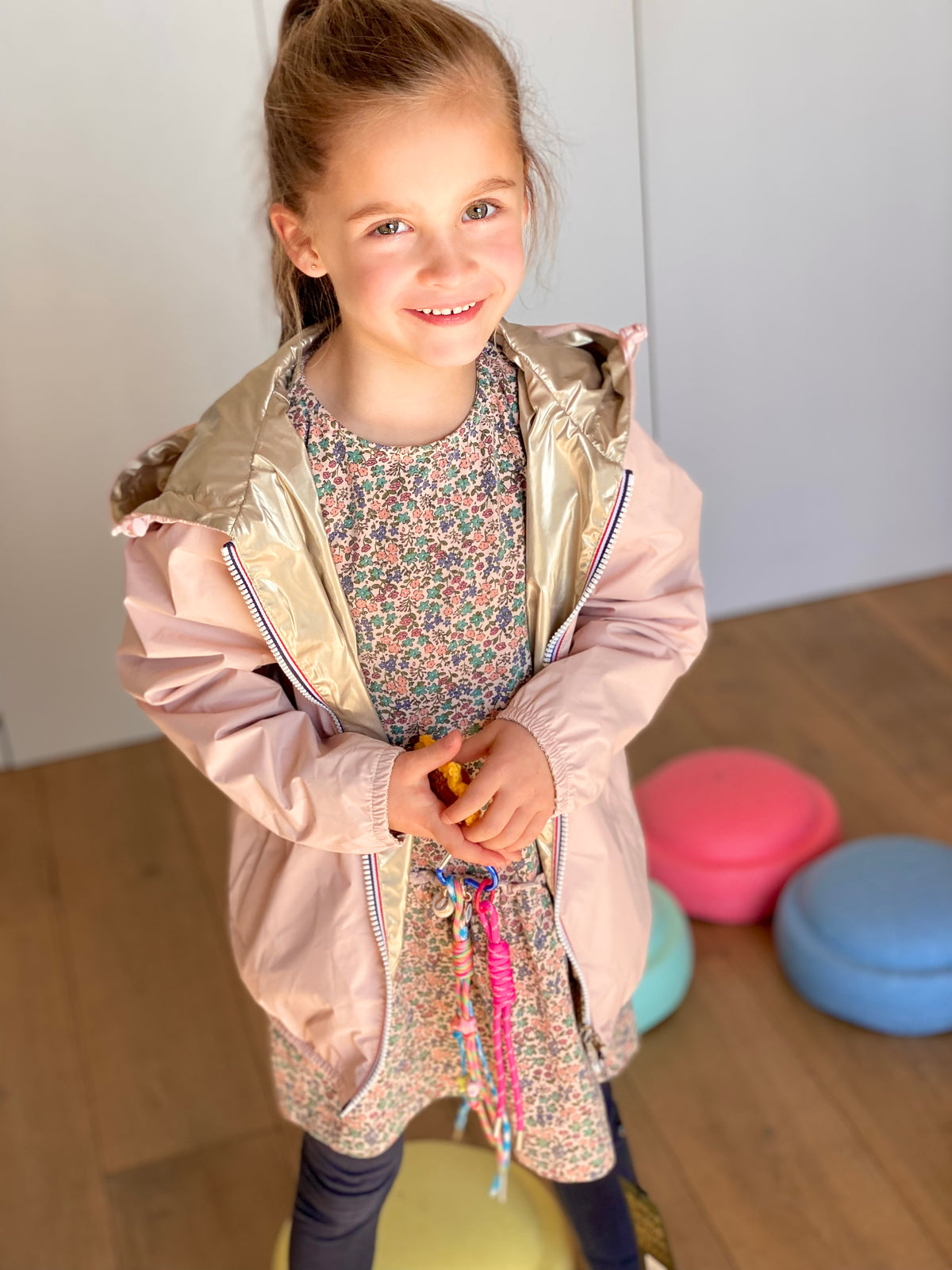 LAURA JO - Imperméable réversible léger GARANCE KIDS enfant (mixte) - Rose / Doré