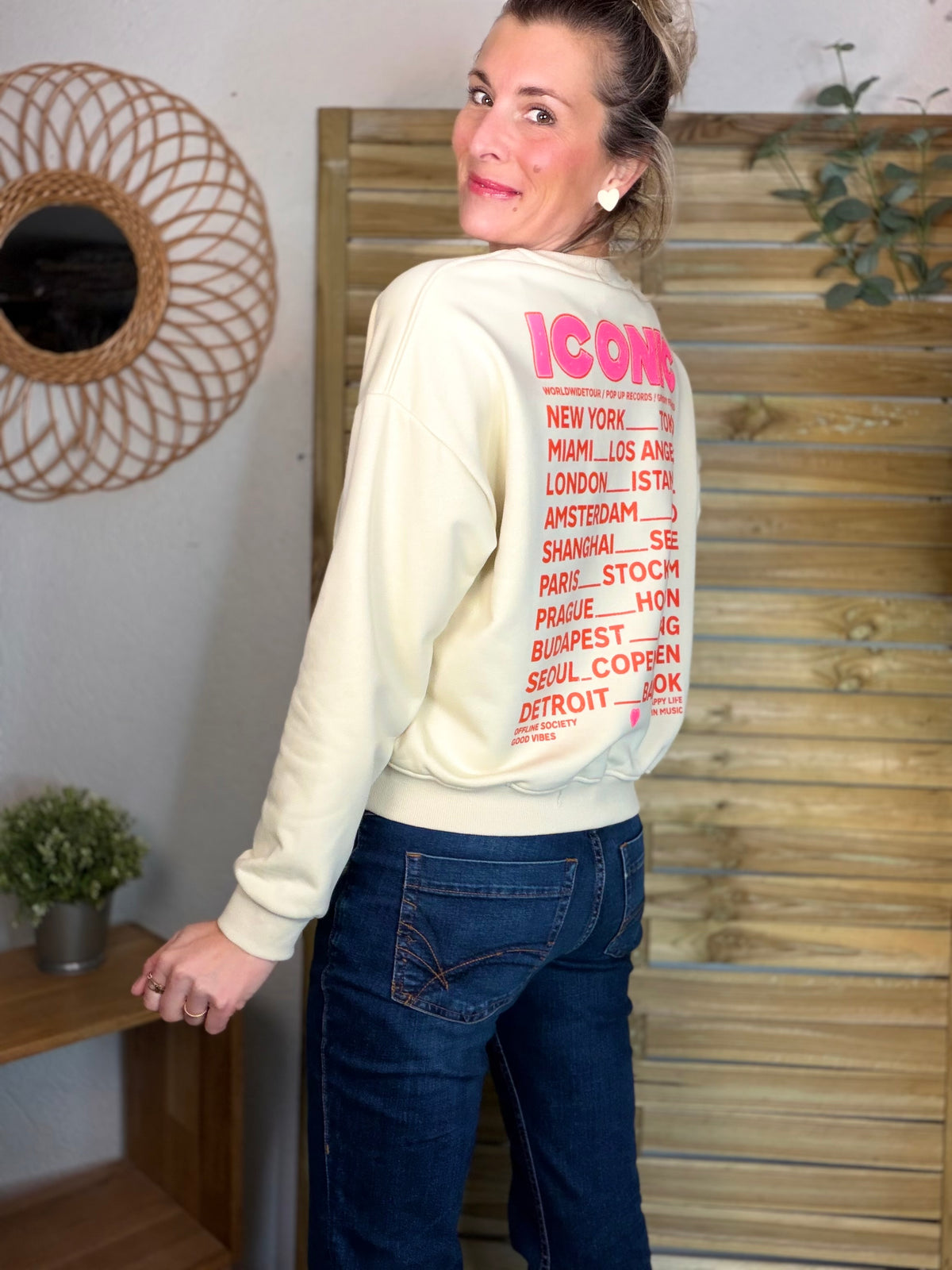 Sweat ICONIC COLINE - Beige clair