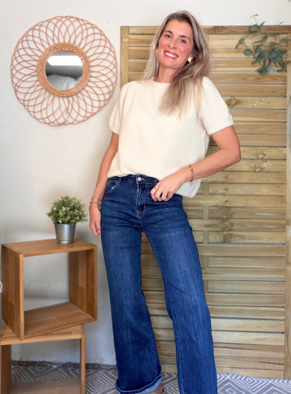Pantalon Jean Wide leg BAPTISTE Bleu