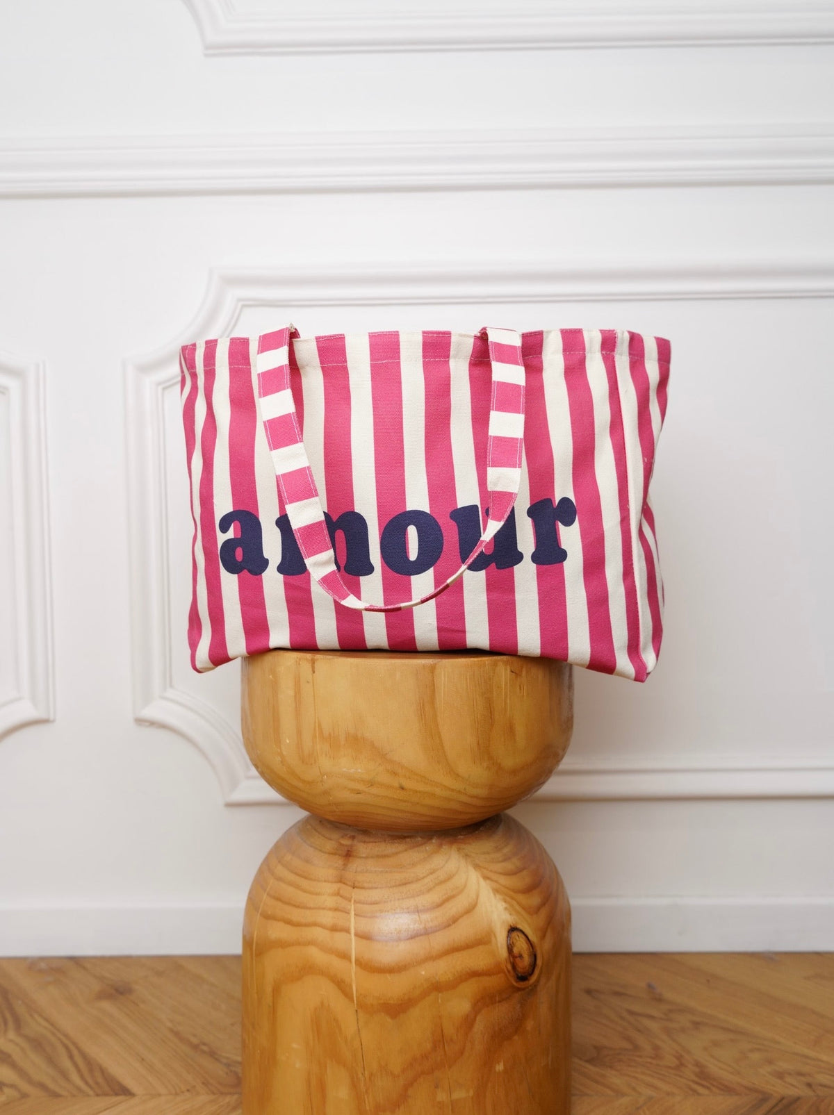 Grand cabas Tote bag rayé amour BELLY