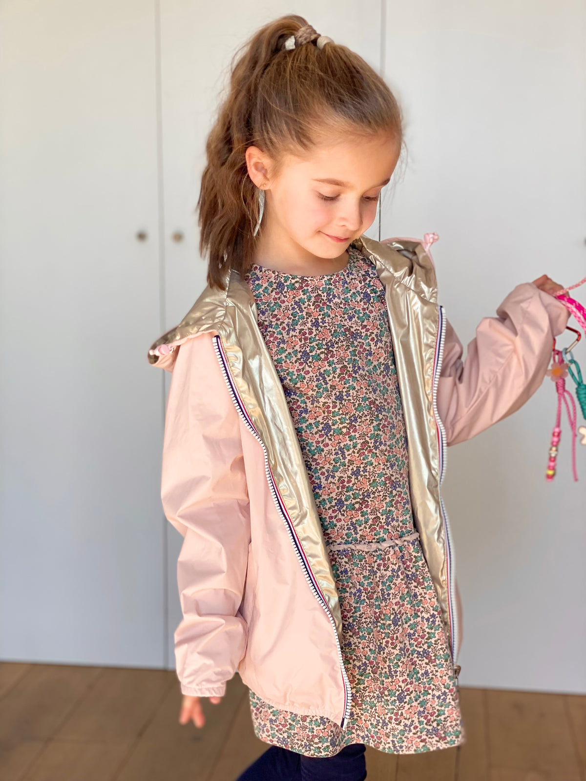 LAURA JO - Imperméable réversible léger GARANCE KIDS enfant (mixte) - Rose / Doré
