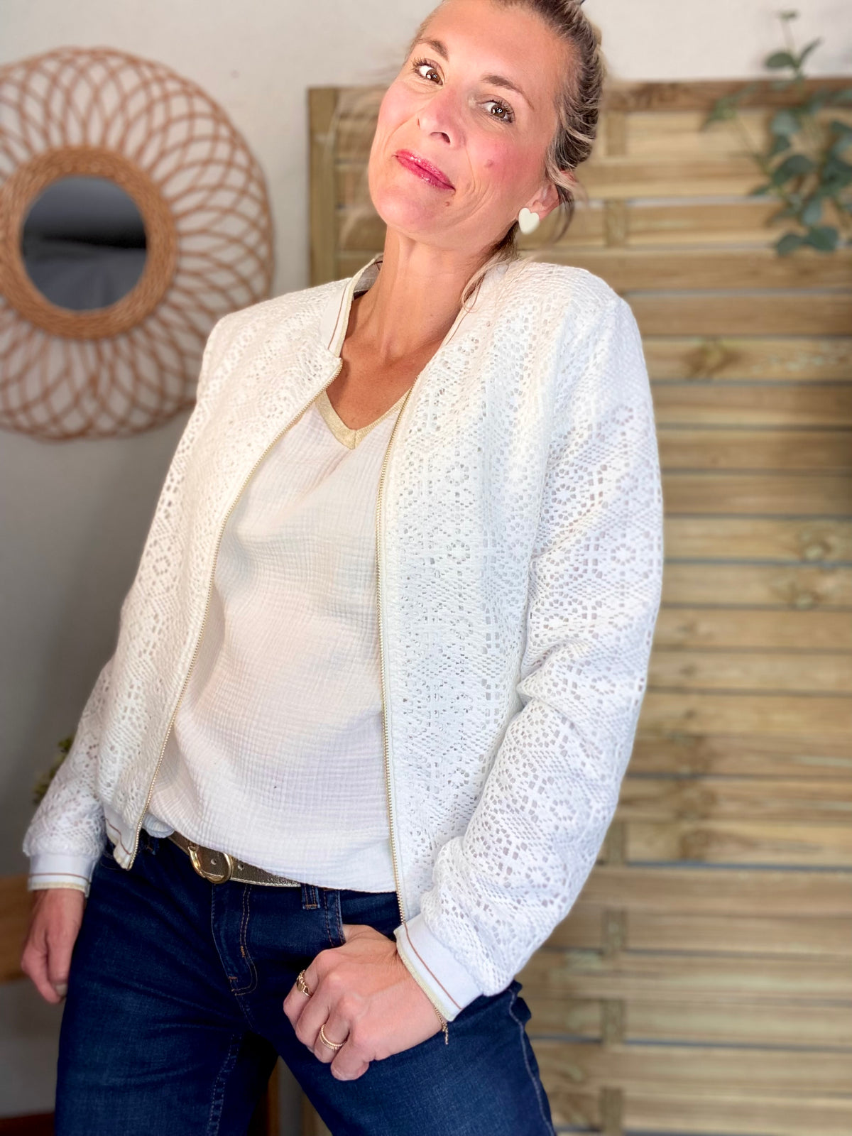 Veste bombers en crochet CLARANCE