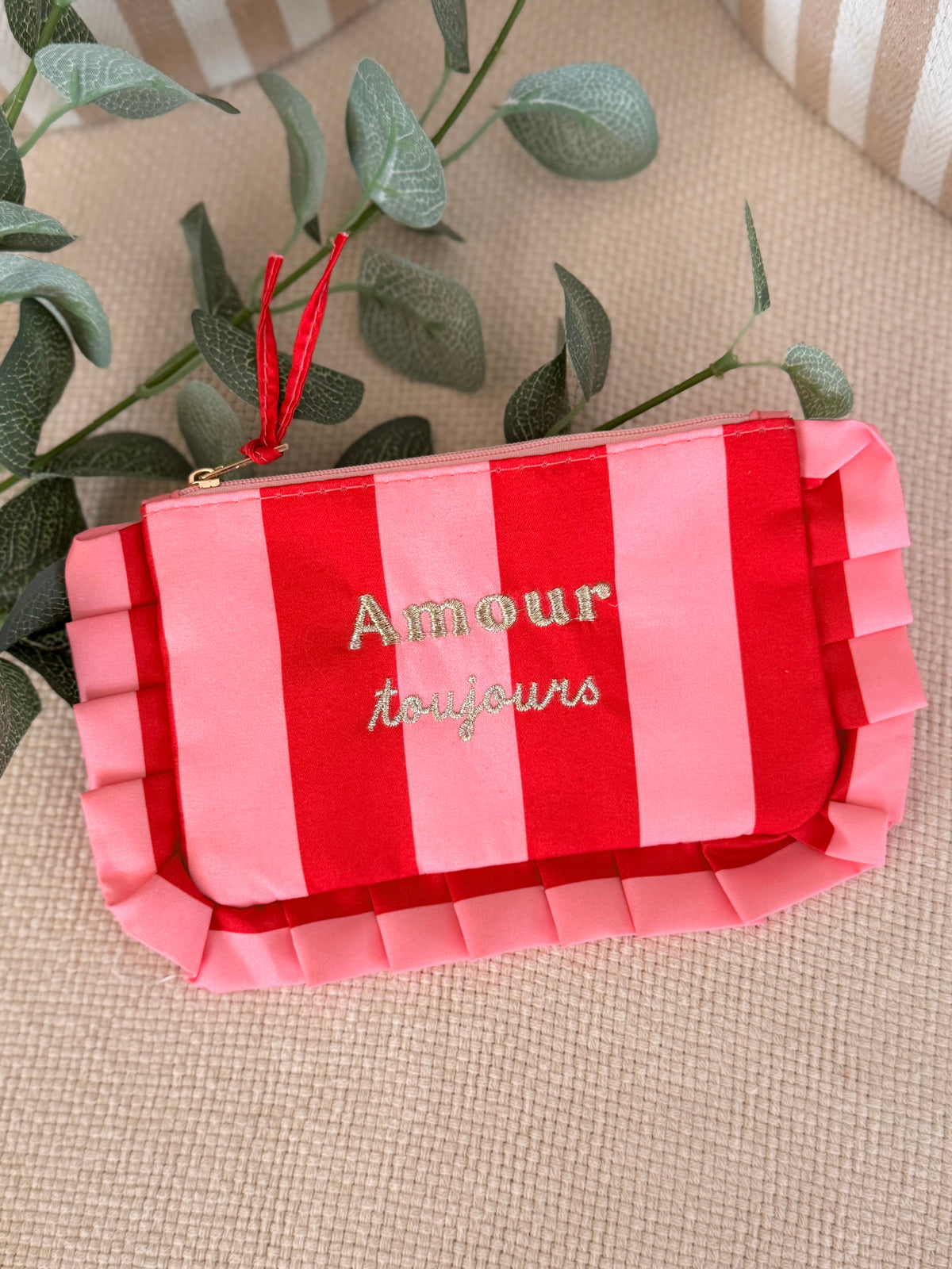 Pochette rayée à volants ADRIANA