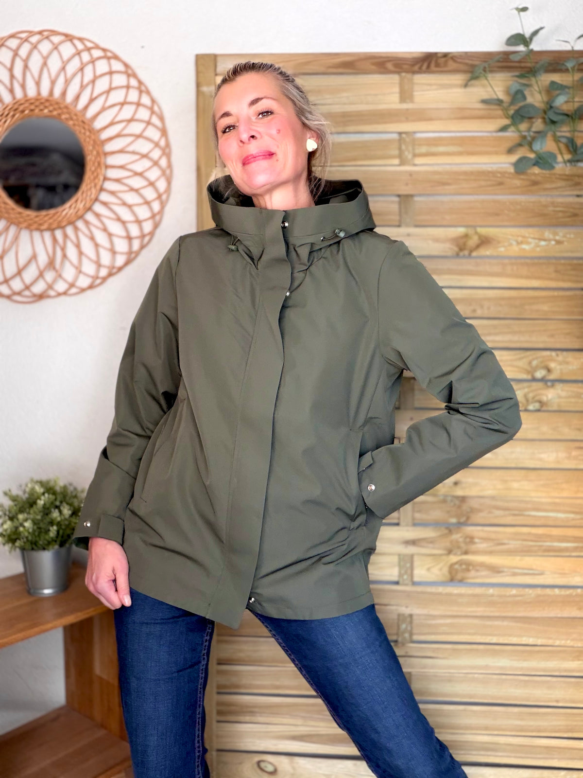 LAURA JO - Imperméable LAURENCE mi-long - Kaki
