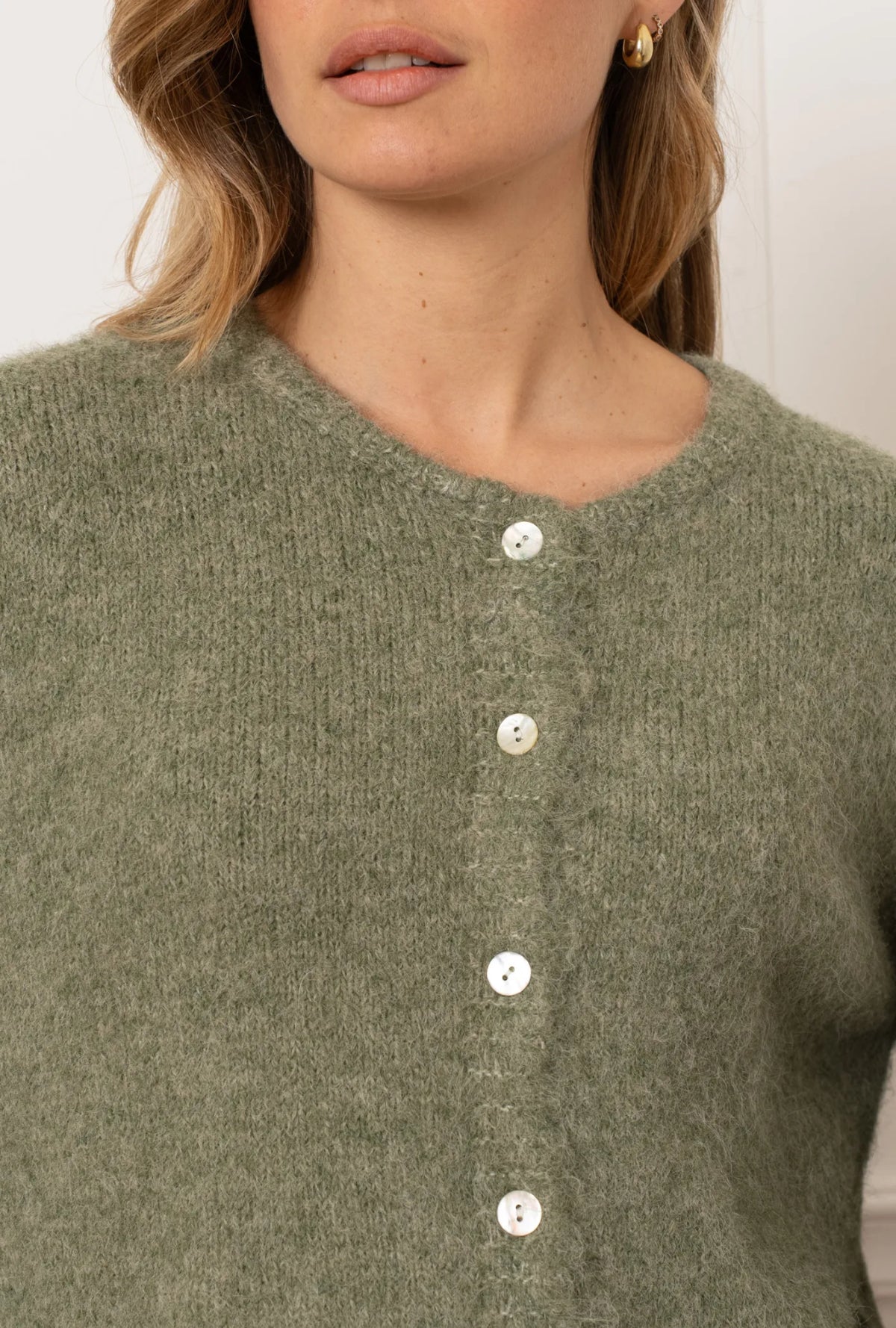 Gilet en maille MERYL - Olive