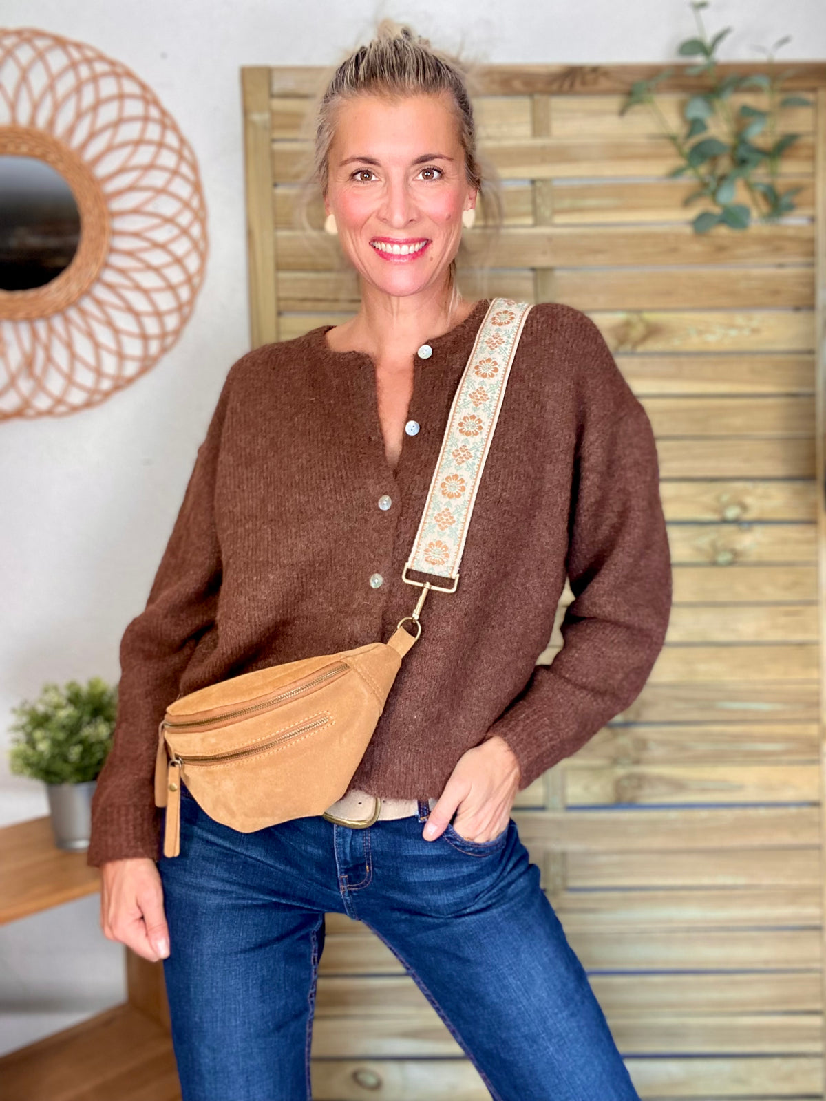 Gilet en maille SYDNEY - Café