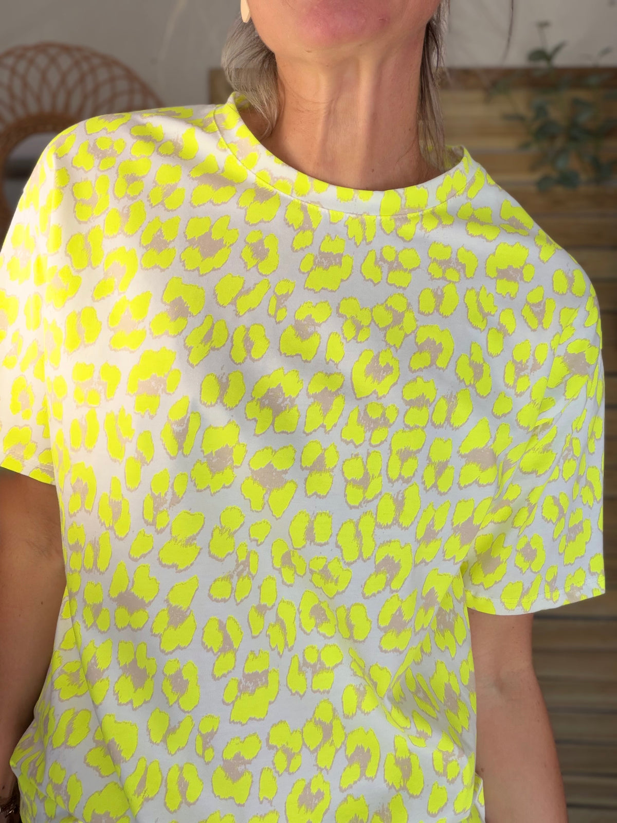 Tee shirt Léo ODESSA Jaune Fluo - FIN DE SÉRIE