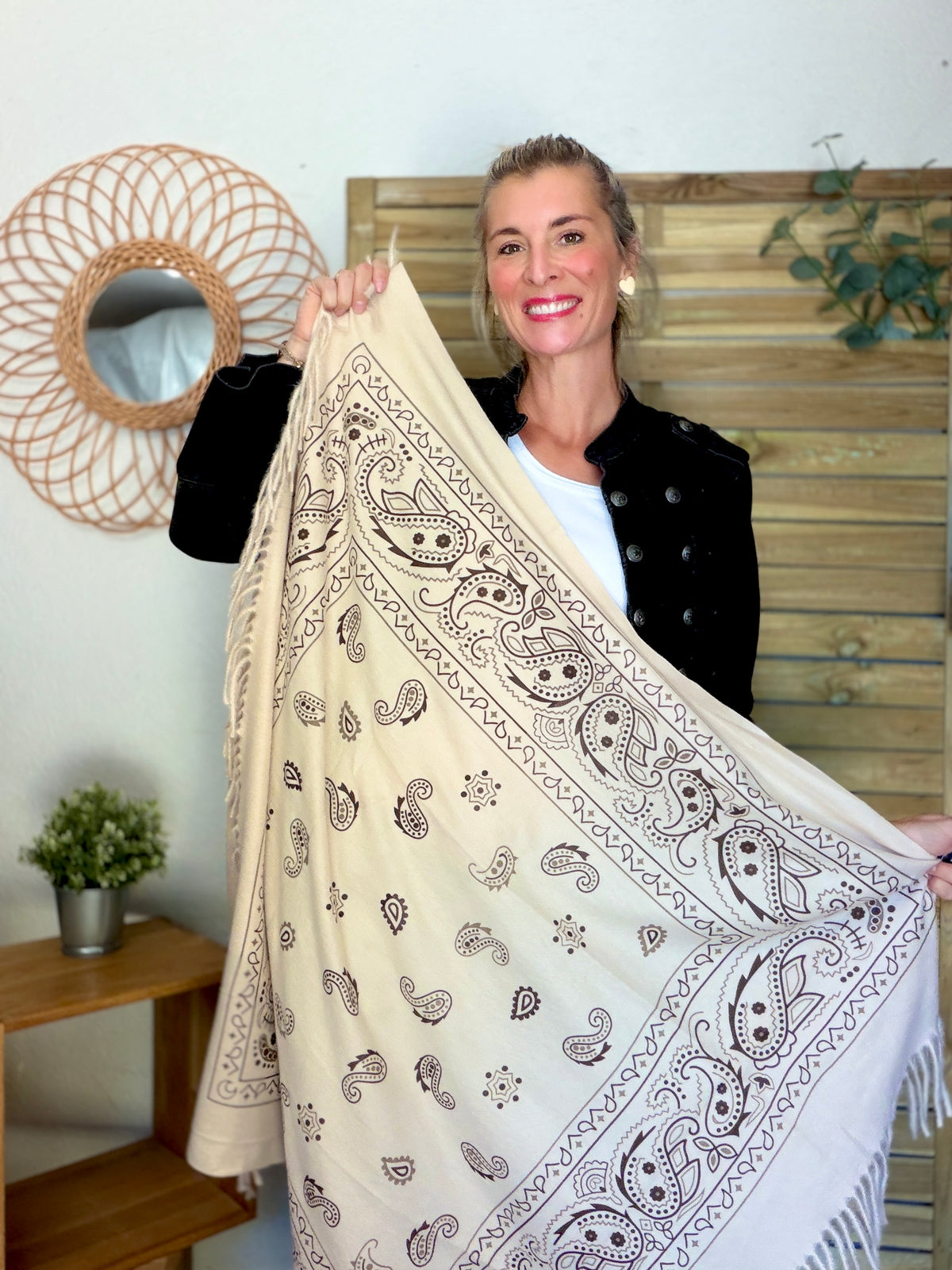 Écharpe Bandana Beige
