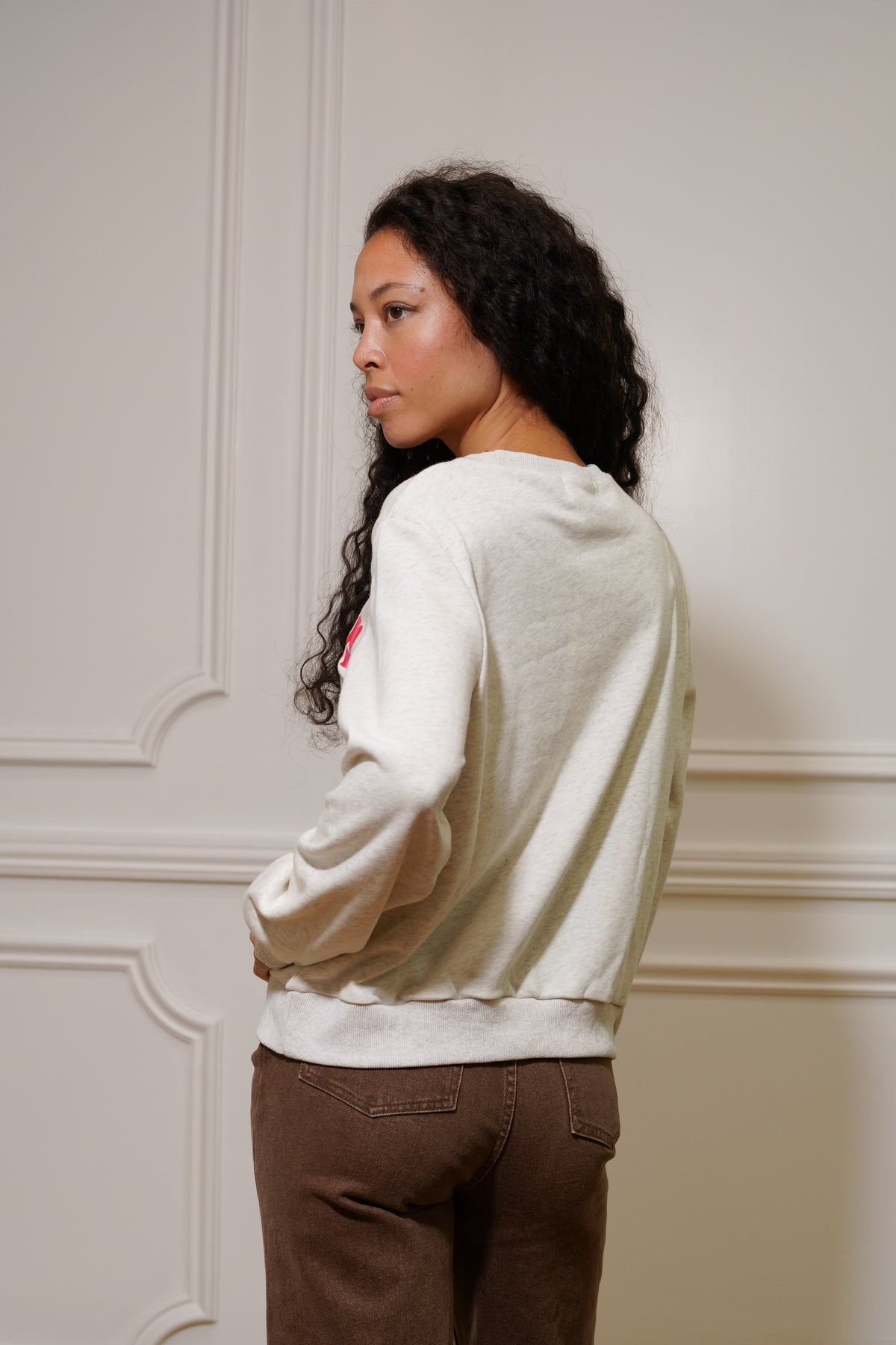 Sweat amour SIENNA - Gris / Rose - FIN DE SÉRIE