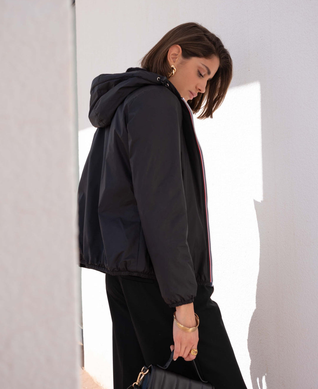 LAURA JO Parka Imperméable LOUISE COURT fourré - Noir