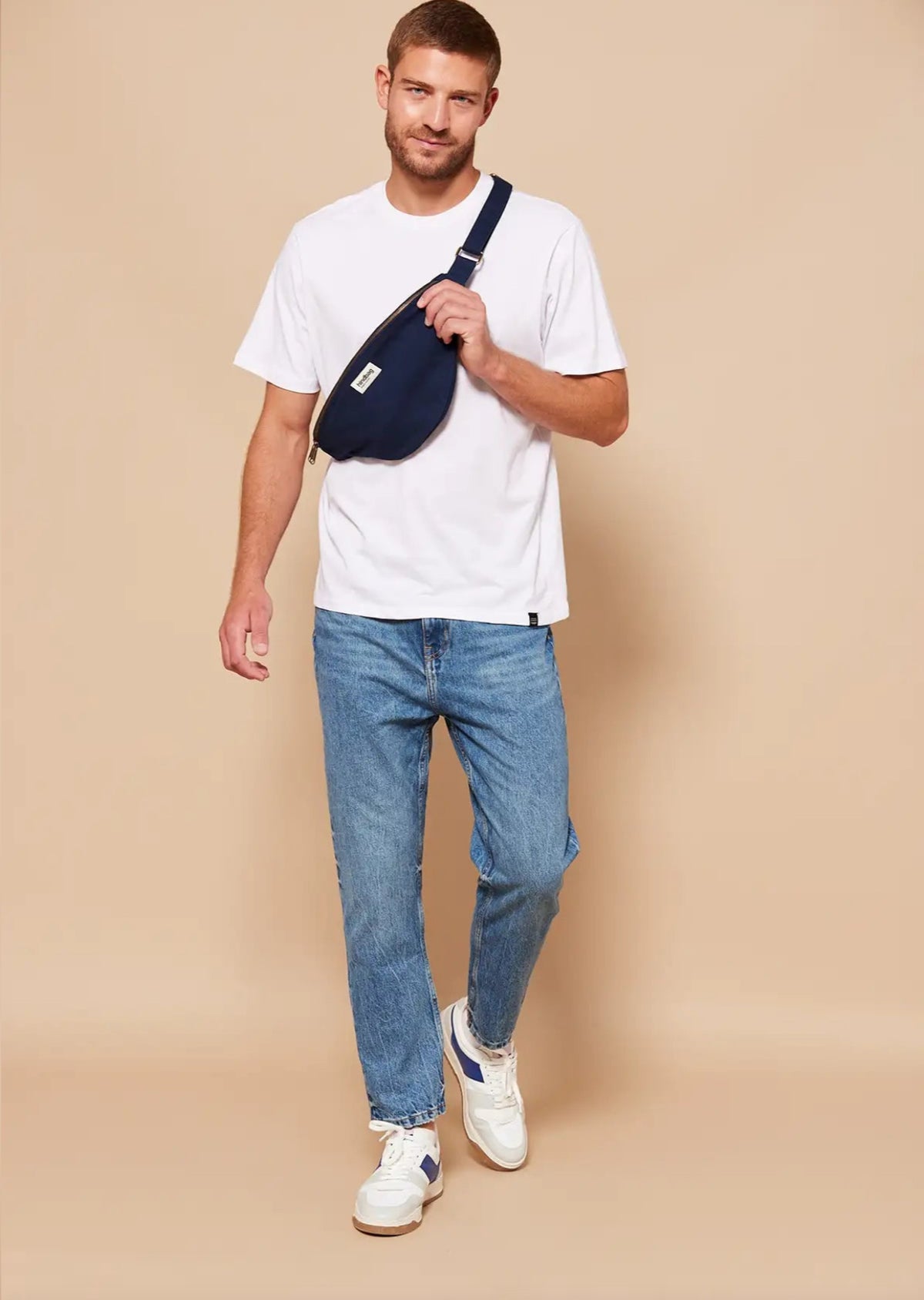 HINDBAG SASHA - Sac banane Navy