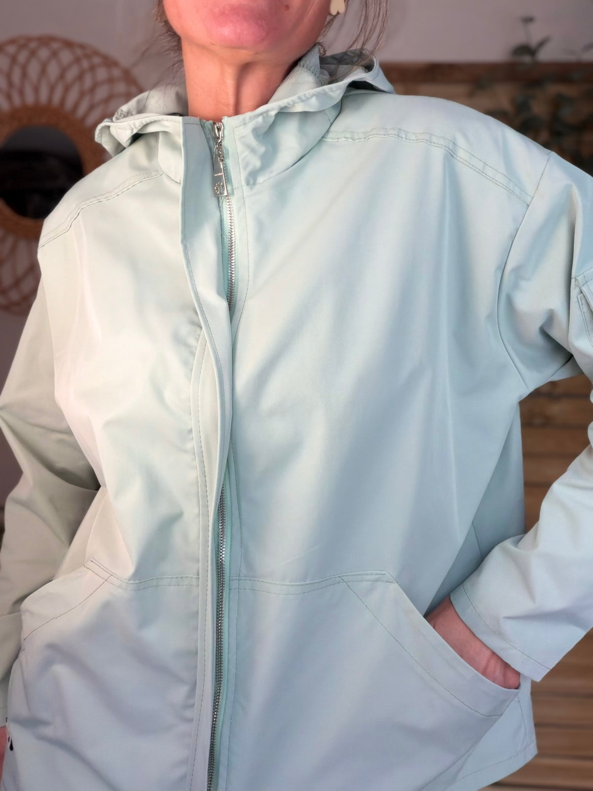 Veste Coupe vent court LIZZIE - Vert d’eau - FIN DE SÉRIE