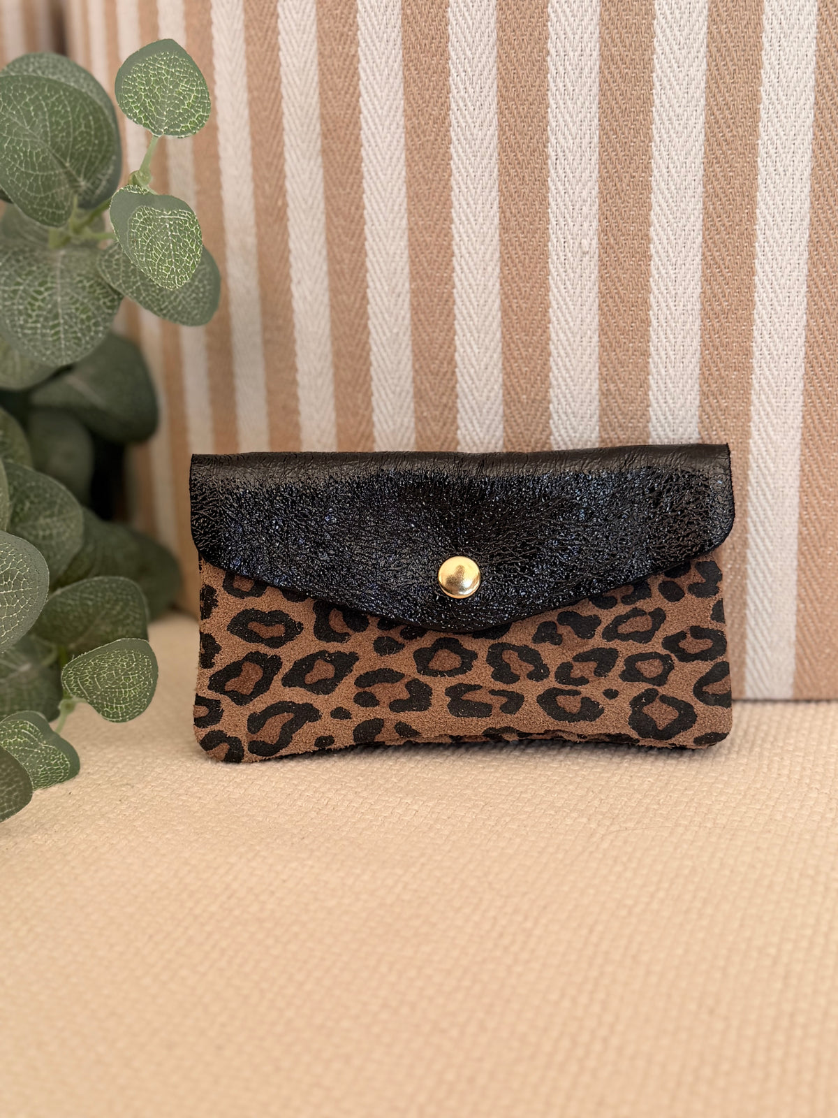 Porte monnaie / porte carte XL+ en cuir irisé Léo - BASILE