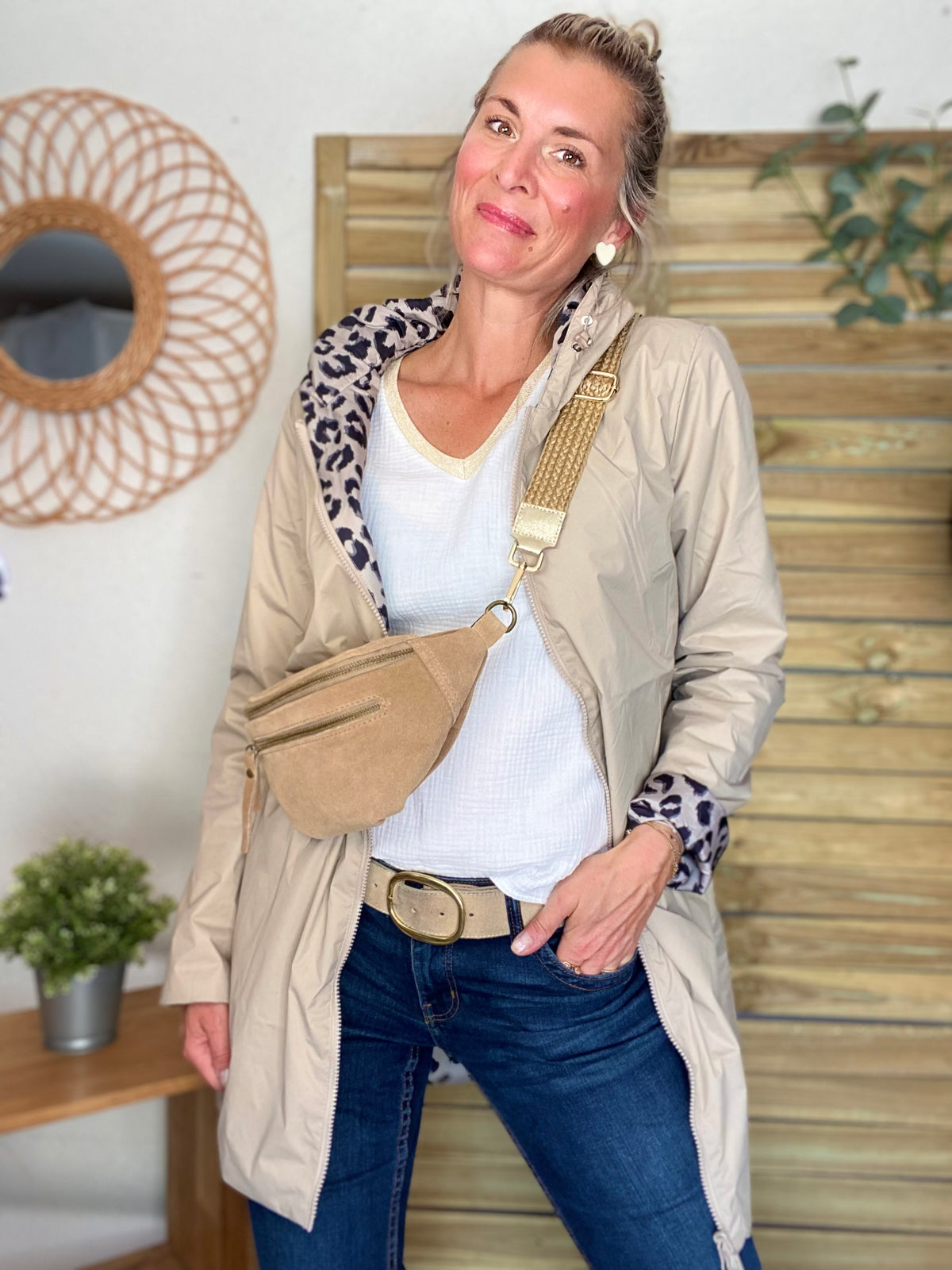 Sangle / Bandoulière pour sacs/ bananes - JENNY (effet paille)