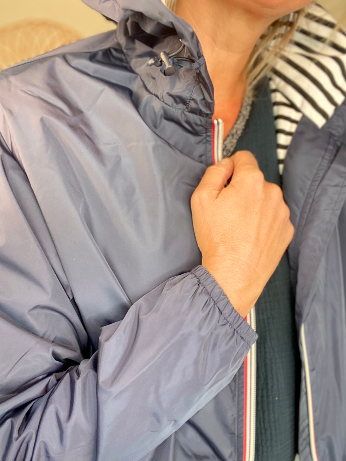 Imperméable doublé unisexe CÉLESTE - LE PETIT BRETON - Bleu Marine (taille petit) - FIN DE SÉRIE