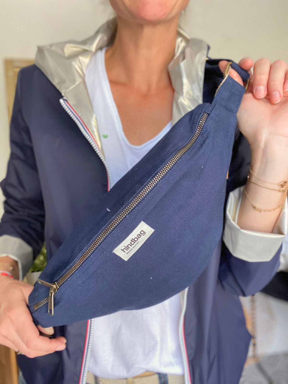 HINDBAG SASHA - Sac banane Navy