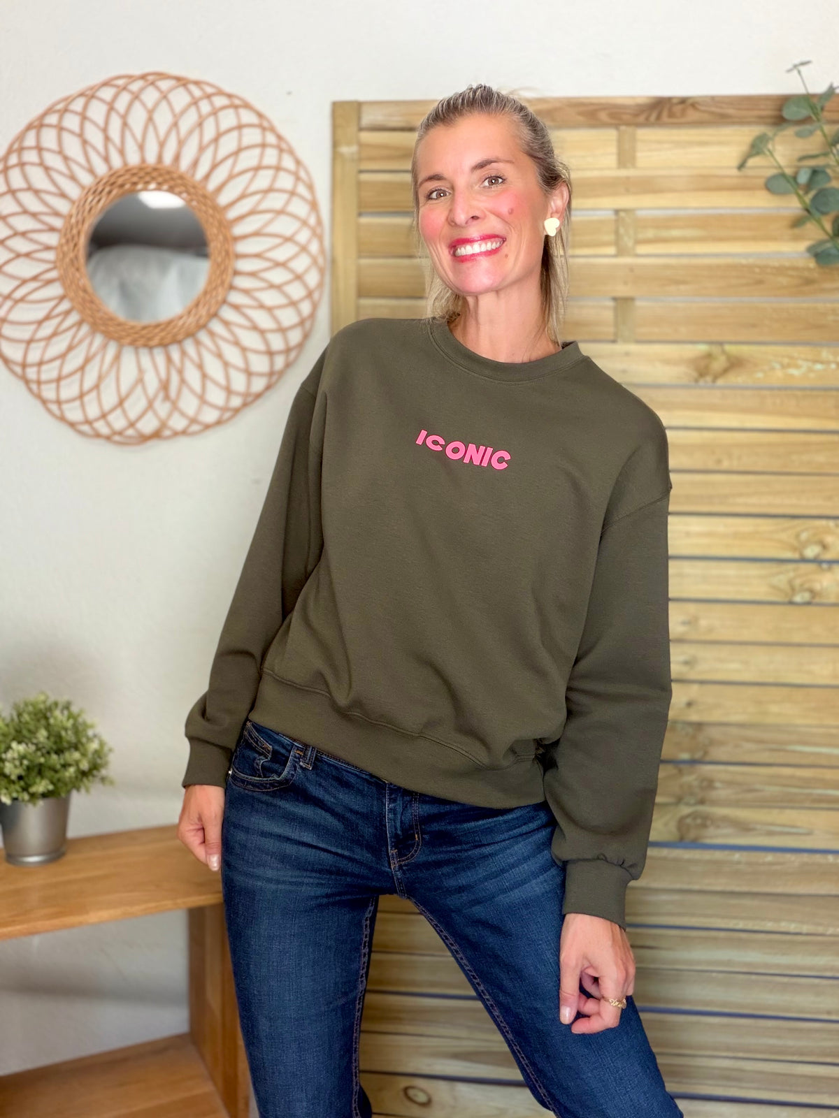Sweat ICONIC ultra doux OMBLINE - Kaki