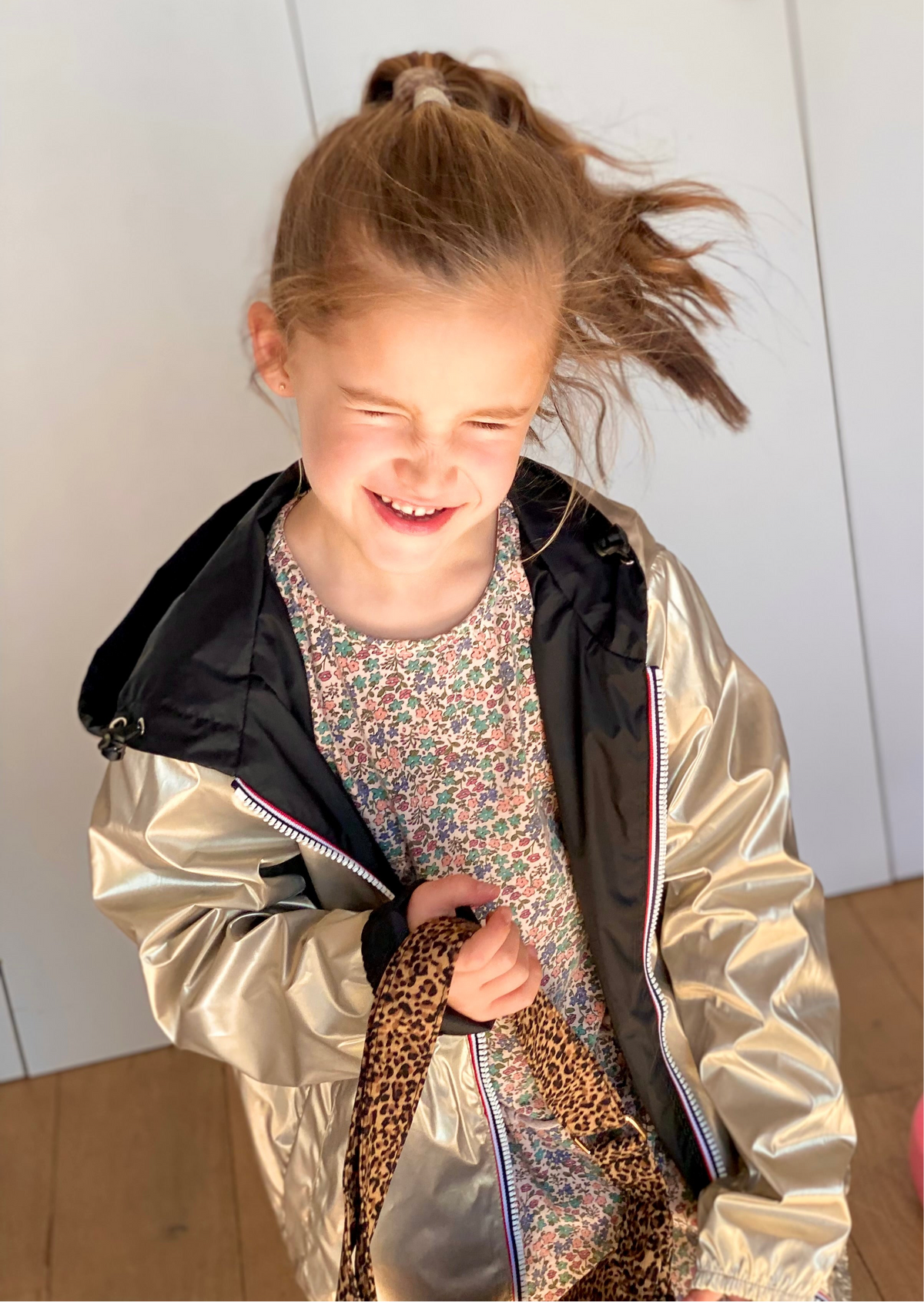 LAURA JO - Imperméable réversible léger GARANCE KIDS enfant (mixte) - Noir / Doré (DÉSTOCKAGE sur Taille 6 ans)