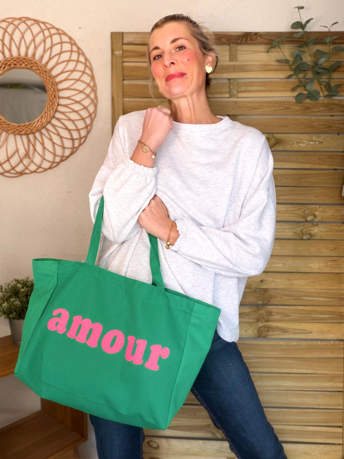 Grand cabas Tote bag uni amour BELLY