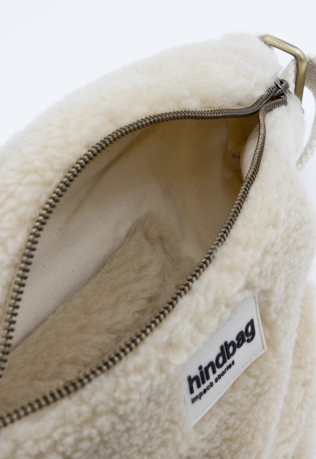 HINDBAG SASHA - Sac banane Teddy beige (moumoute)