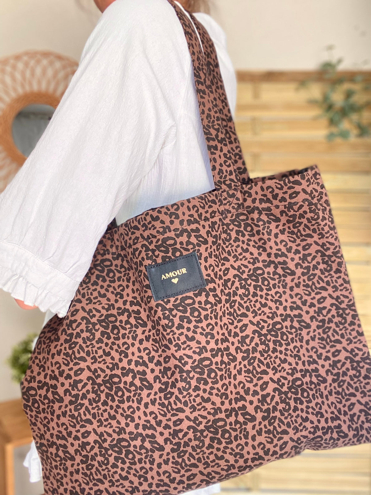 Tote bag LOLA - Motif Léopard 🐆