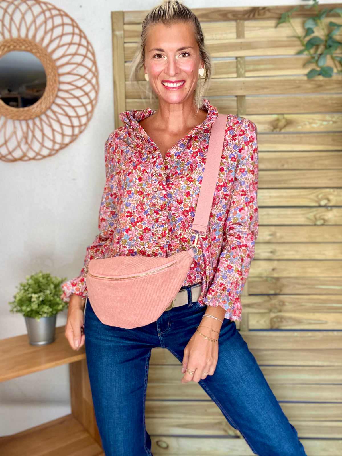 Chemise imprimé Liberty, col victorien volanté YSÉE - FIN DE SÉRIE