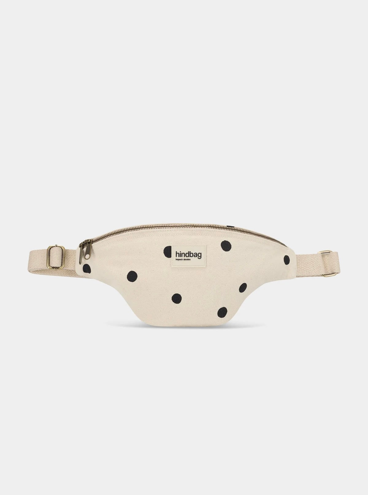 HINDBAG OLIVIA - Sac banane Pois Écru ⚫️