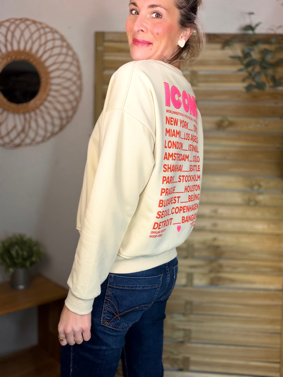 Sweat ICONIC COLINE - Beige clair