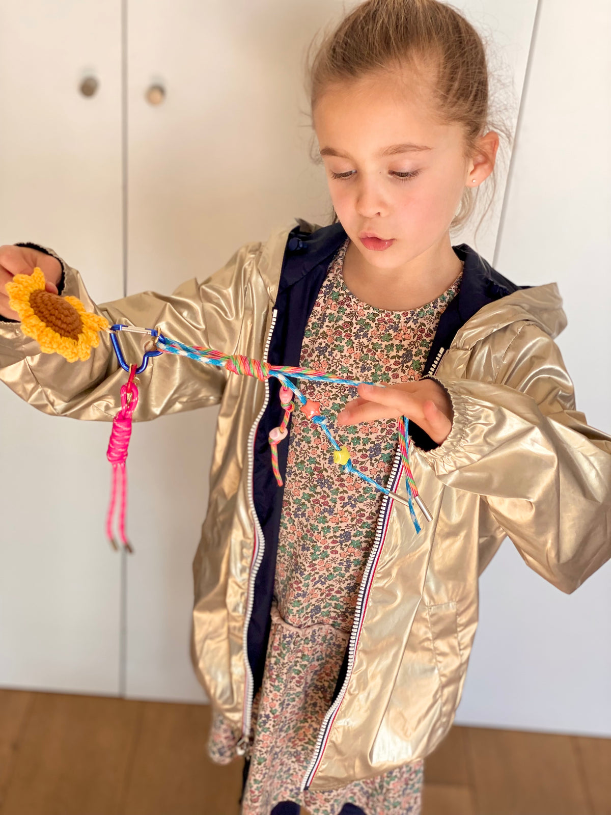 LAURA JO - Imperméable réversible léger GARANCE KIDS enfant (mixte) - Bleu Marine / Doré • DÉSTOCKAGE sur Taille 6 ans