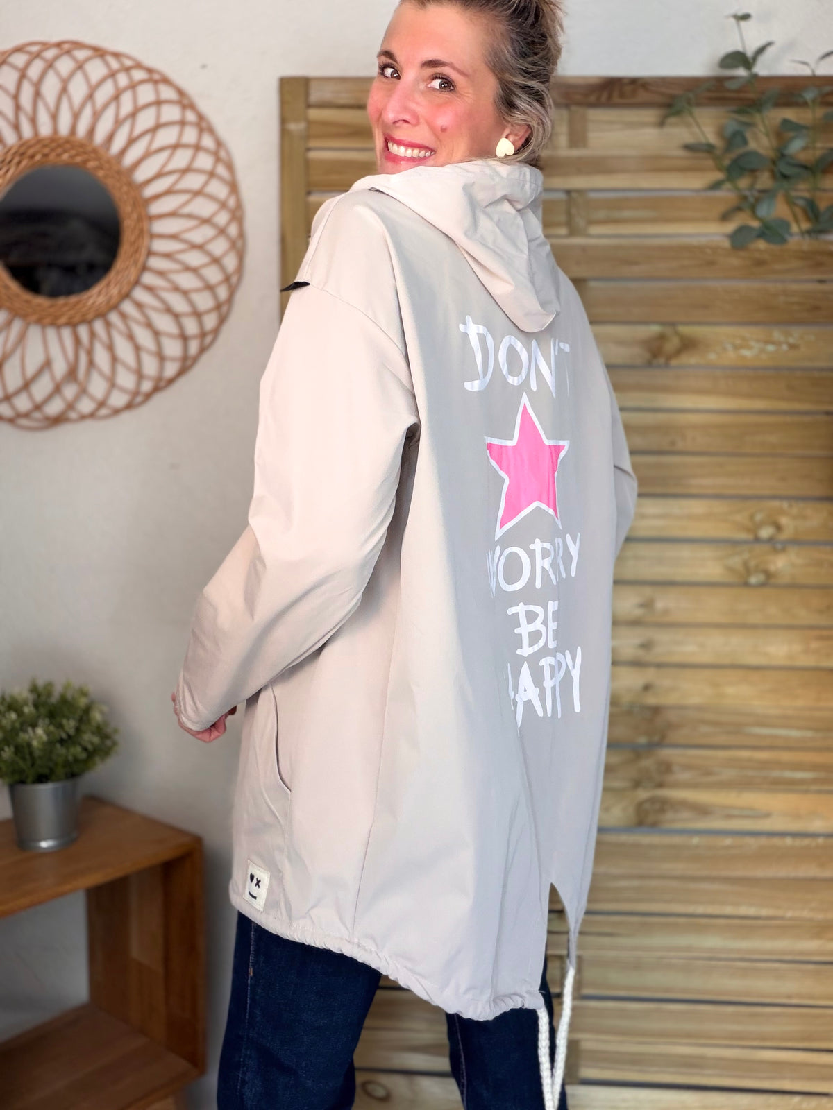 Veste Coupe vent long LESLIE - Beige - FIN DE SÉRIE