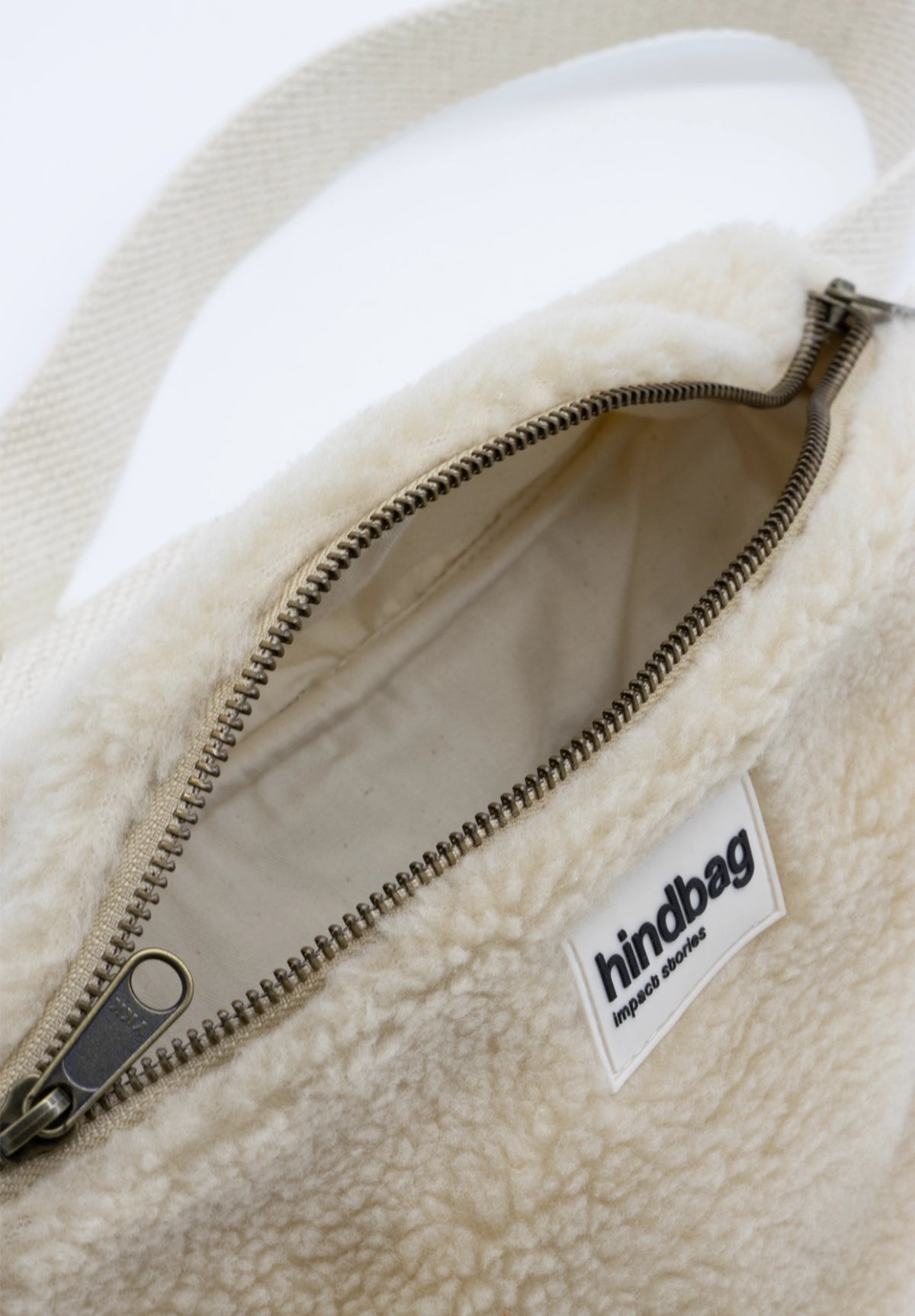 HINDBAG OLIVIA - Sac banane Olivia Teddy beige (moumoute)