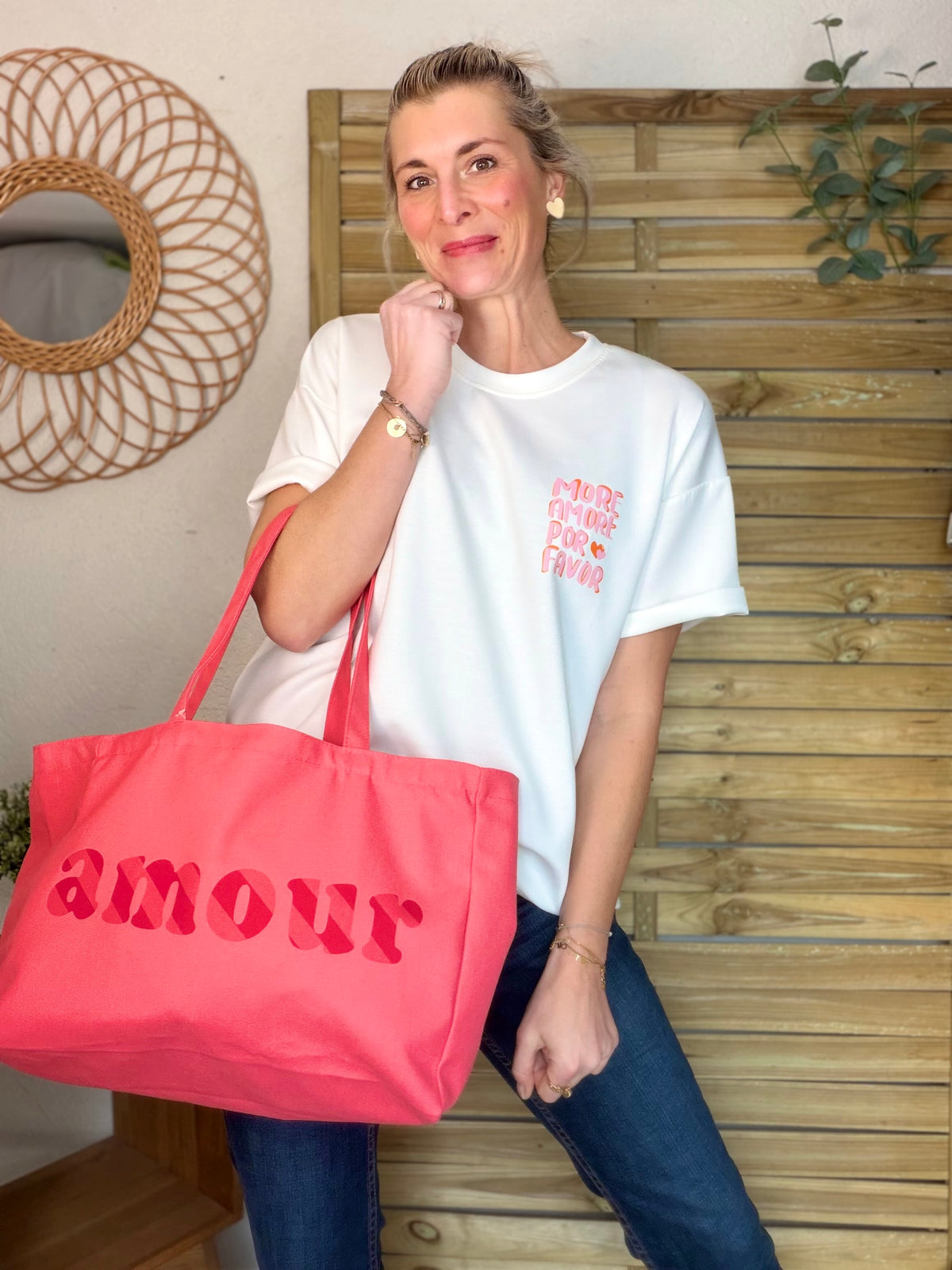 Grand cabas Tote bag uni amour BELLY