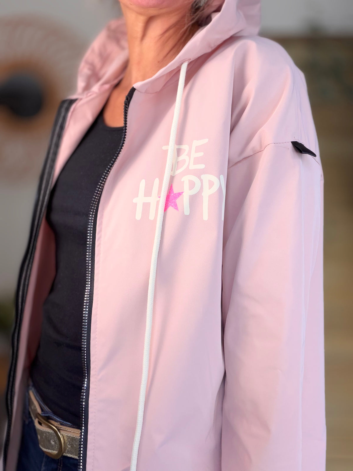 Veste Coupe vent long LESLIE - Rose clair - FIN DE SÉRIE
