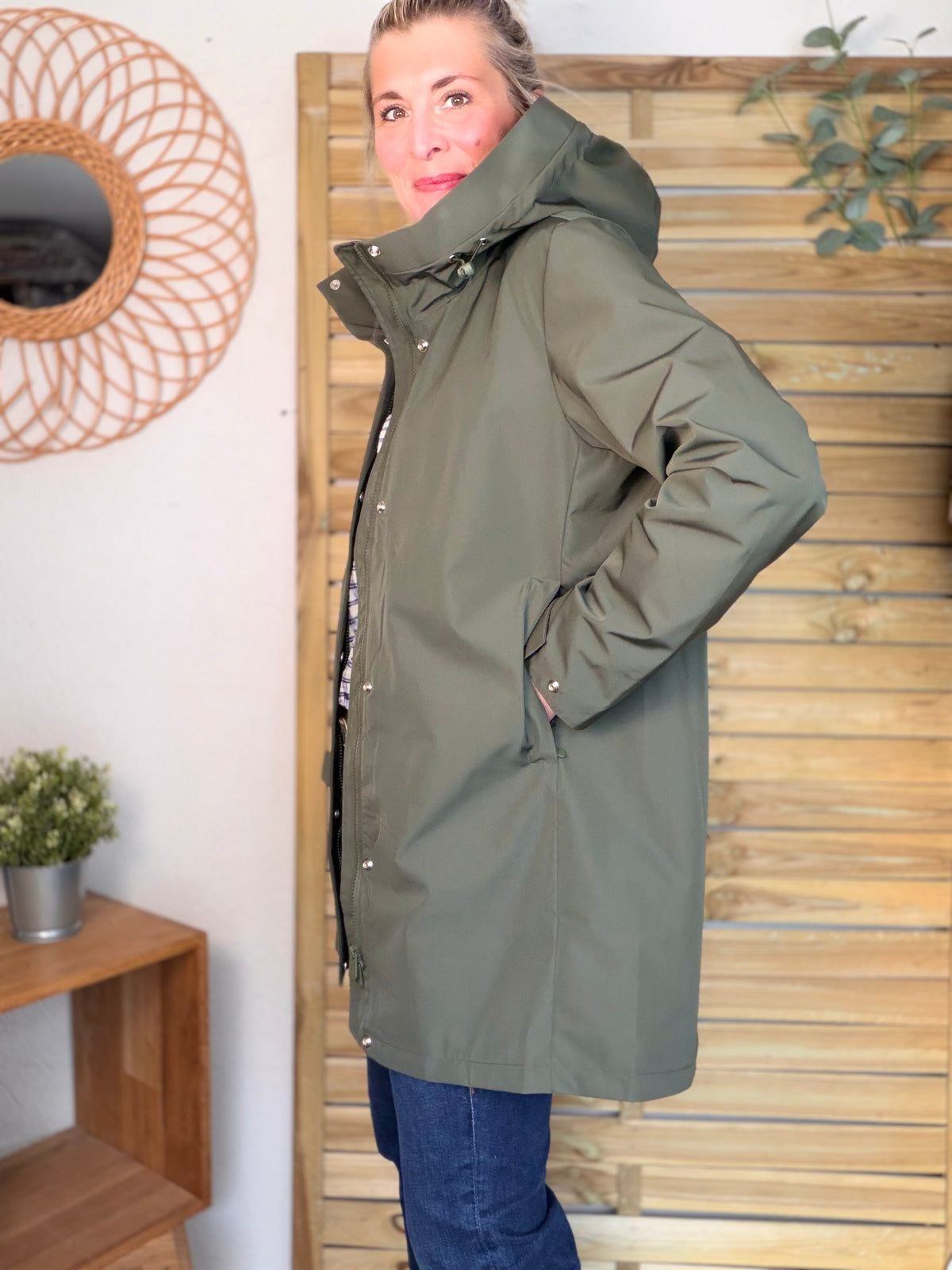 LAURA JO - Imperméable LAURENCE long - Kaki