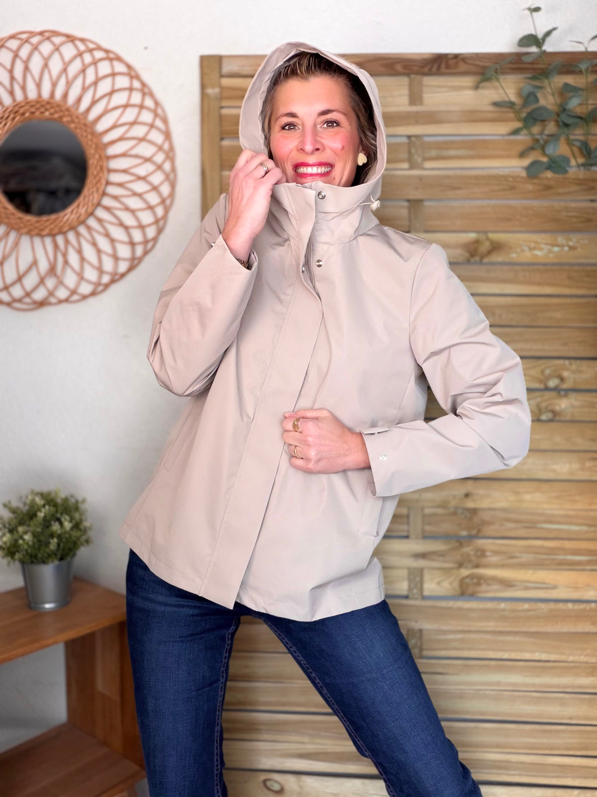 LAURA JO - Imperméable LAURENCE mi-long - Beige • DÉSTOCKAGE