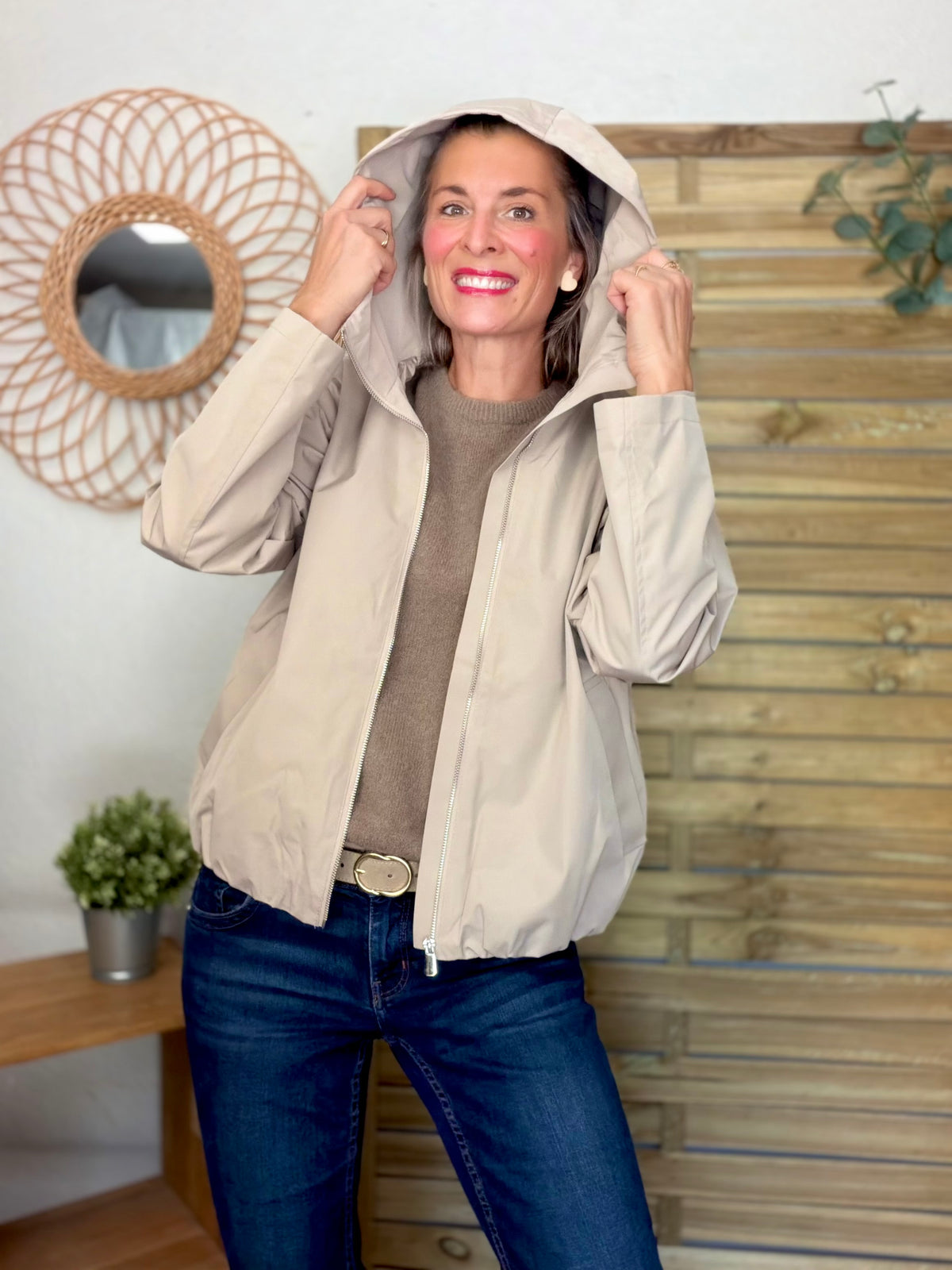 LAURA JO - Imperméable ÉLÉA court - Beige