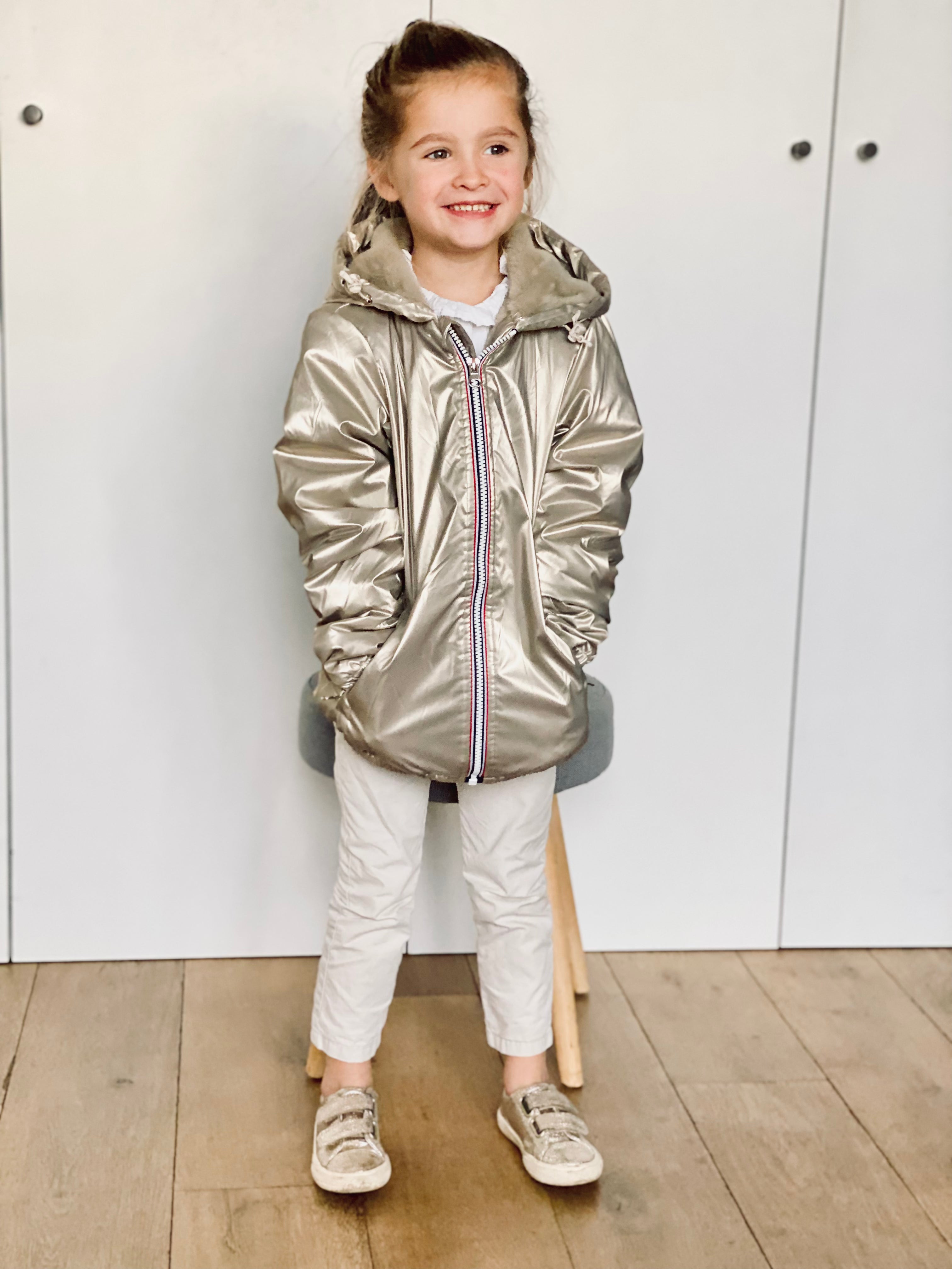 LAURA JO - Parka Imperméable mixte LOUIS.E KIDS fourré - Doré
