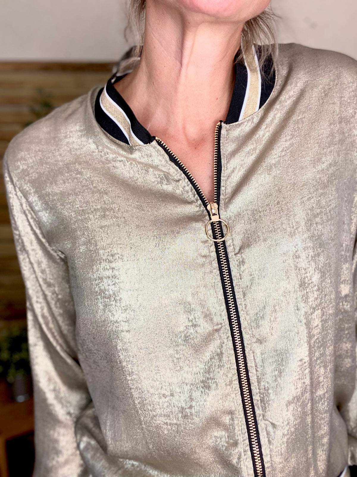 Veste bombers léger EMILY - Doré