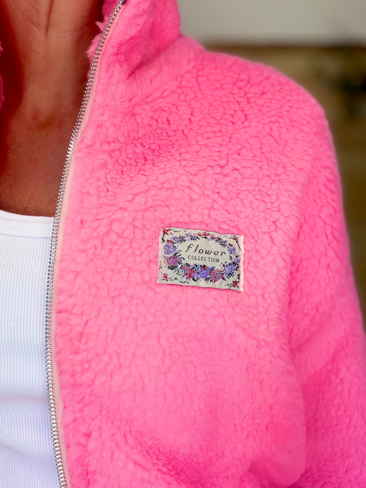 ⚡️ ARRIVAGE • Veste teddy Sherpa zippée LÉONIE Rose bonbon