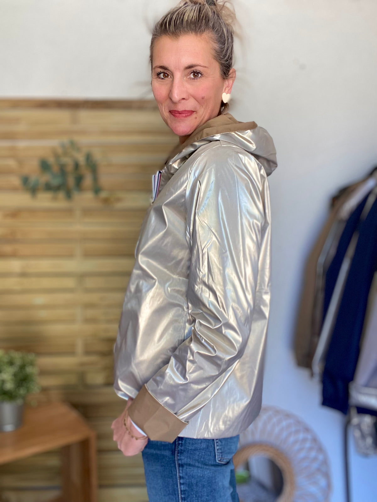 LAURA JO - Imperméable réversible GARANCE COURT léger - Camel/Doré