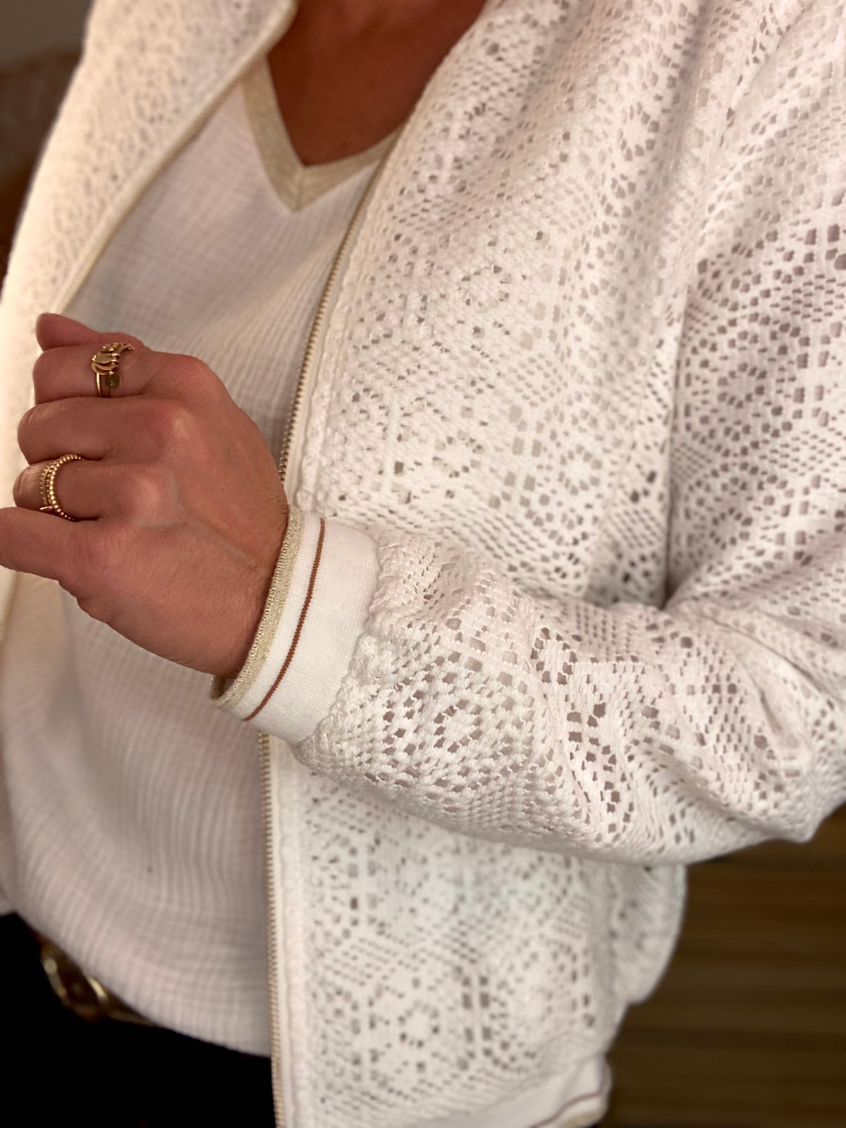 Veste bombers en crochet CLARANCE