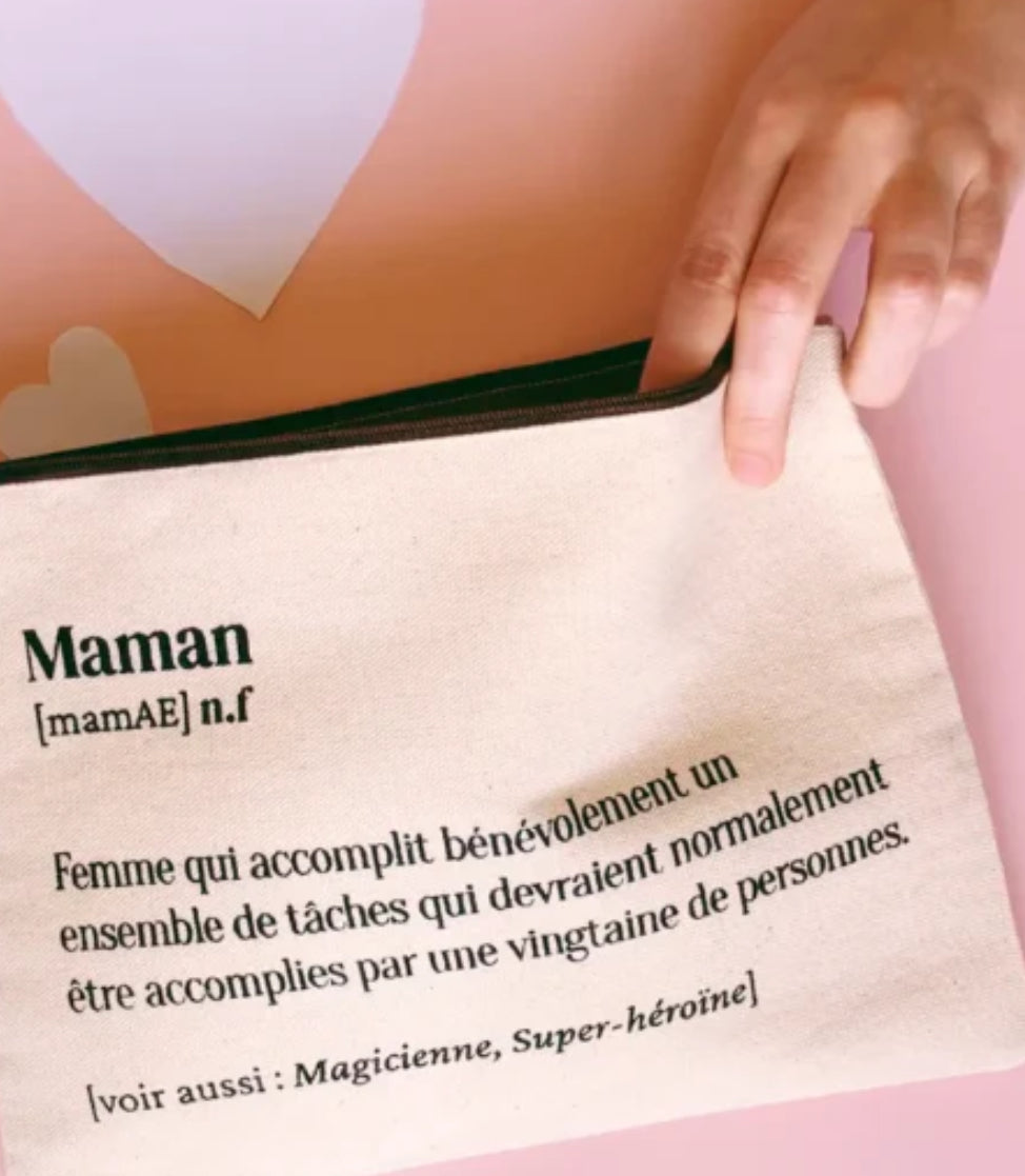 Pochette / Trousse MAMAN ou PAPA ou AMOUR - FAMILY IMPACT STORIES