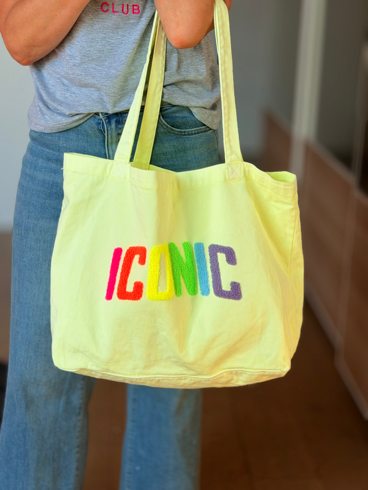 Grand cabas Tote bag ICONIC Jaune VANINA - FIN DE SÉRIE