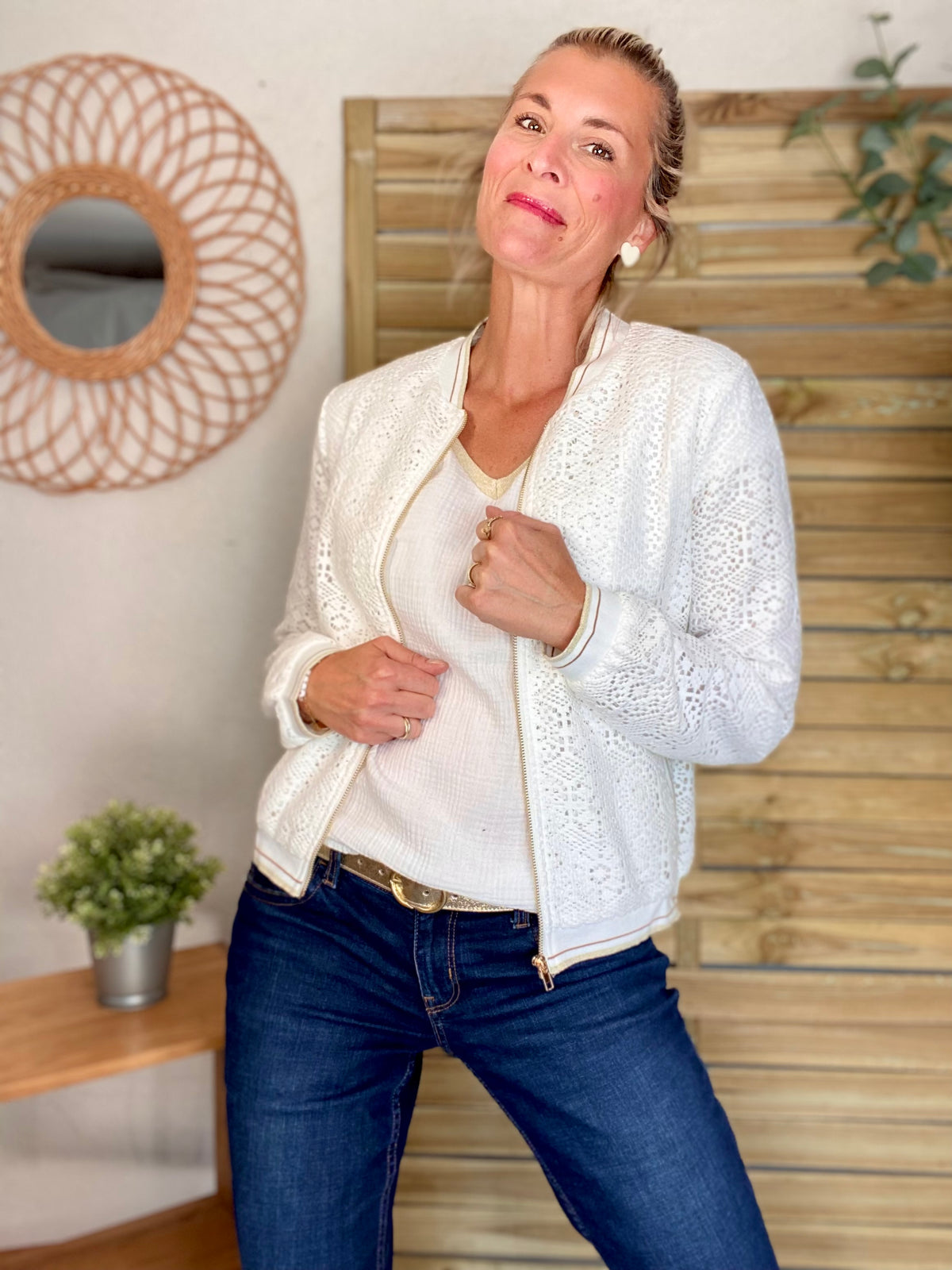 Veste bombers en crochet CLARANCE