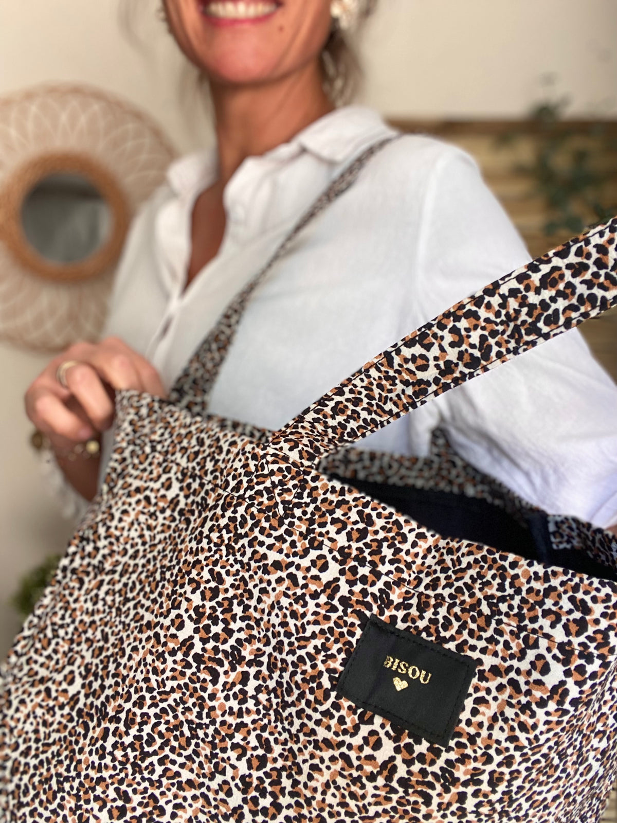 Tote bag LOLA - Motif Léopard 🐆